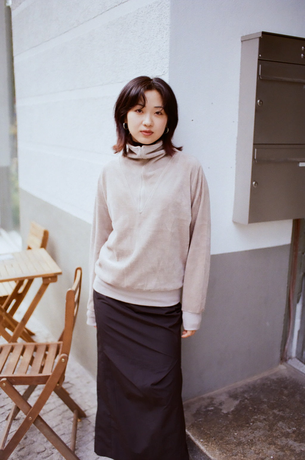 Cotton Velour Zip-up Sweatshirts