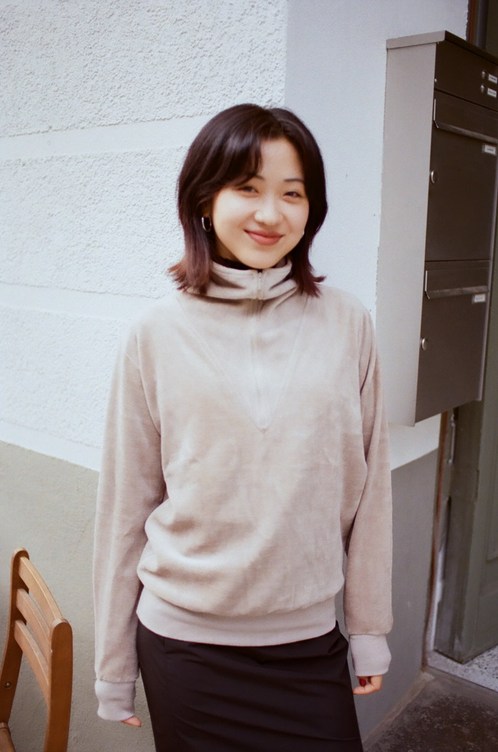 Cotton Velour Zip-up Sweatshirts