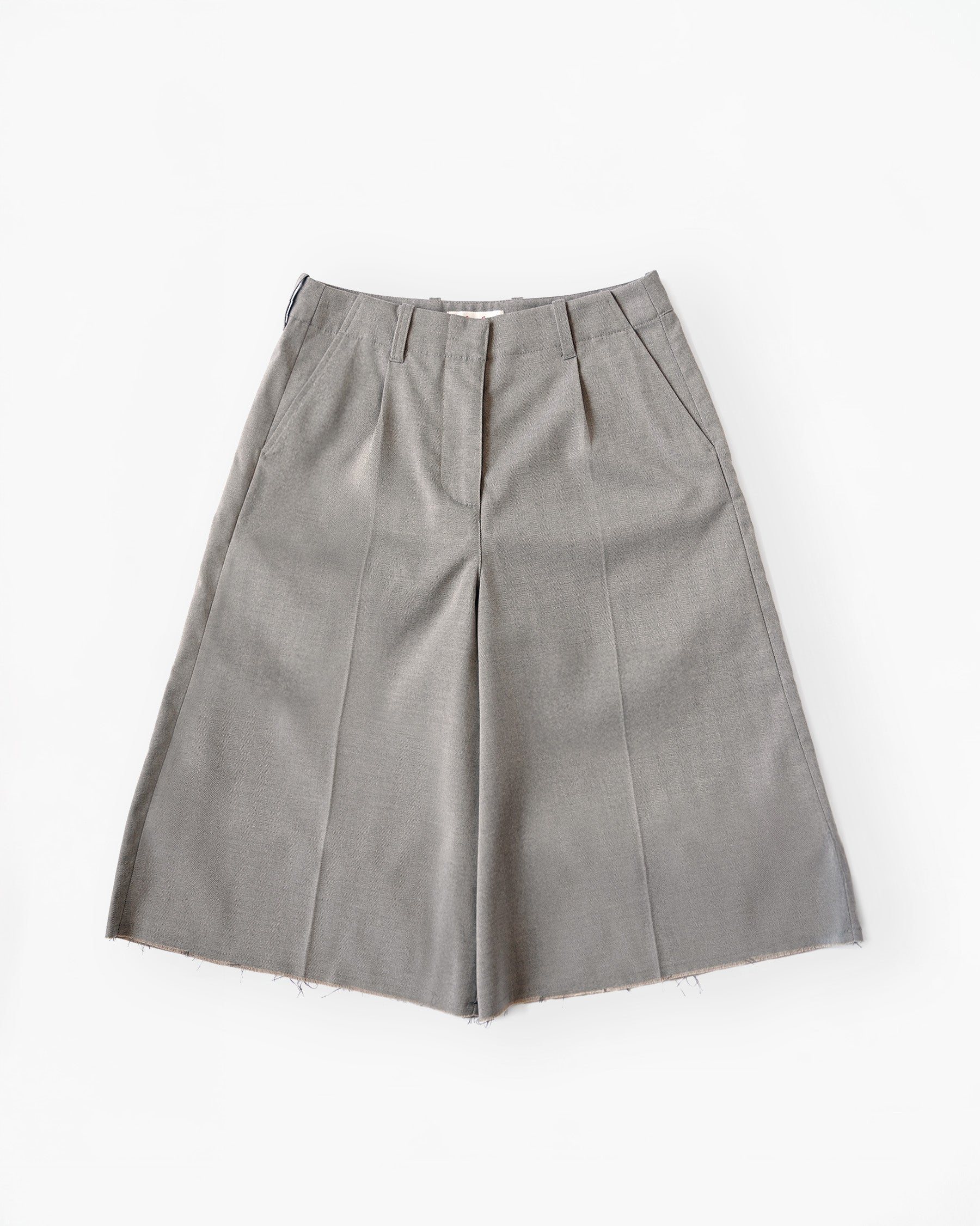 Cut-off Rayon Pants - Greige