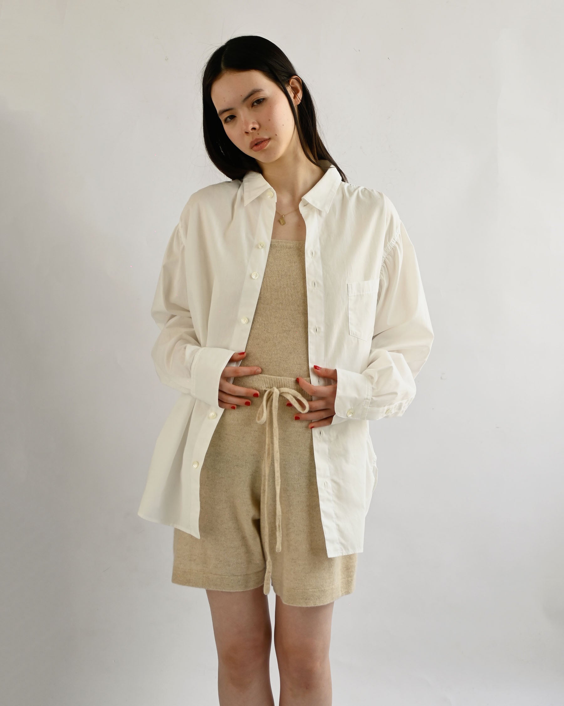 404 Cashmere Rib Tank - Beige