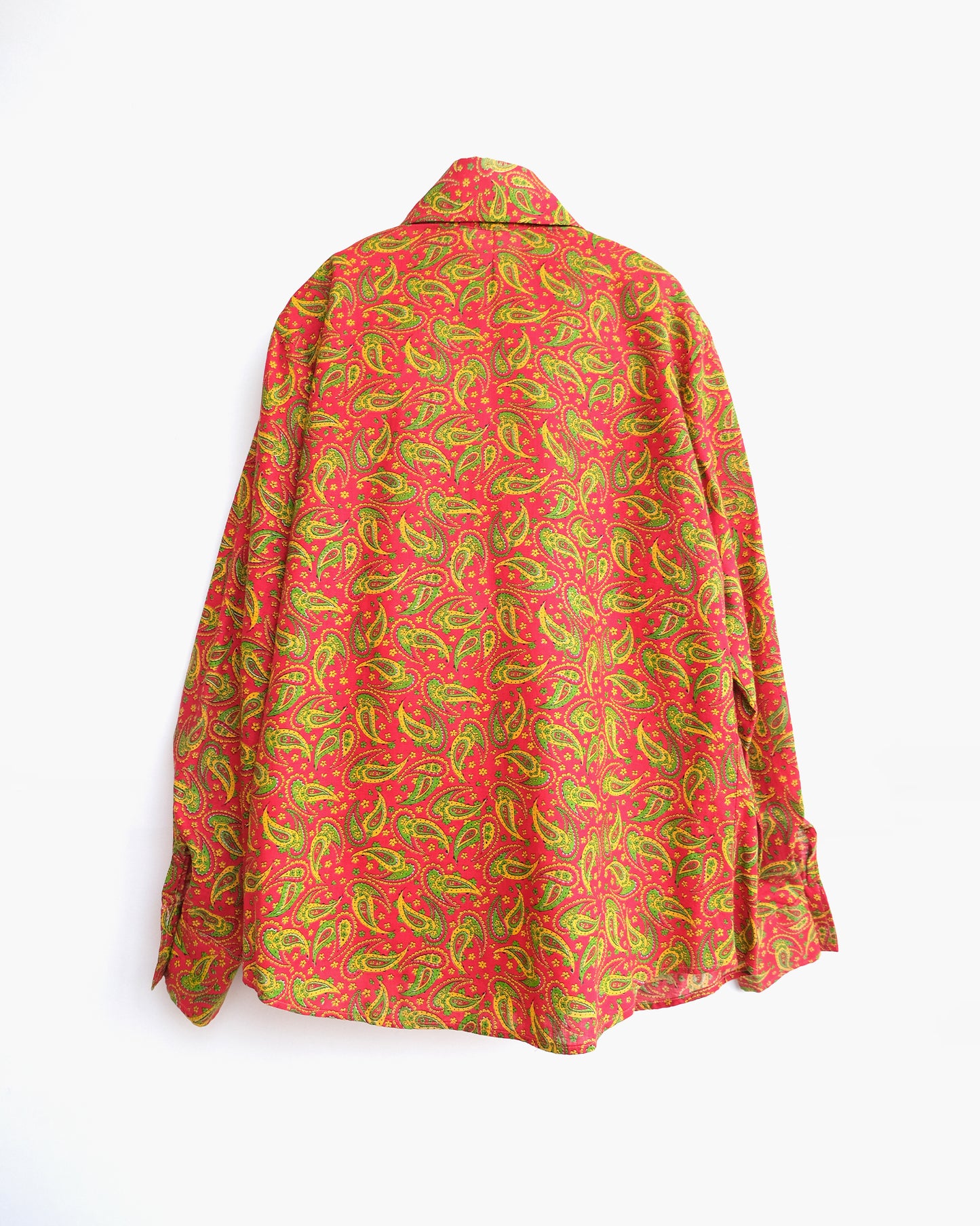 70s Patterned Cotton L/S Shirt