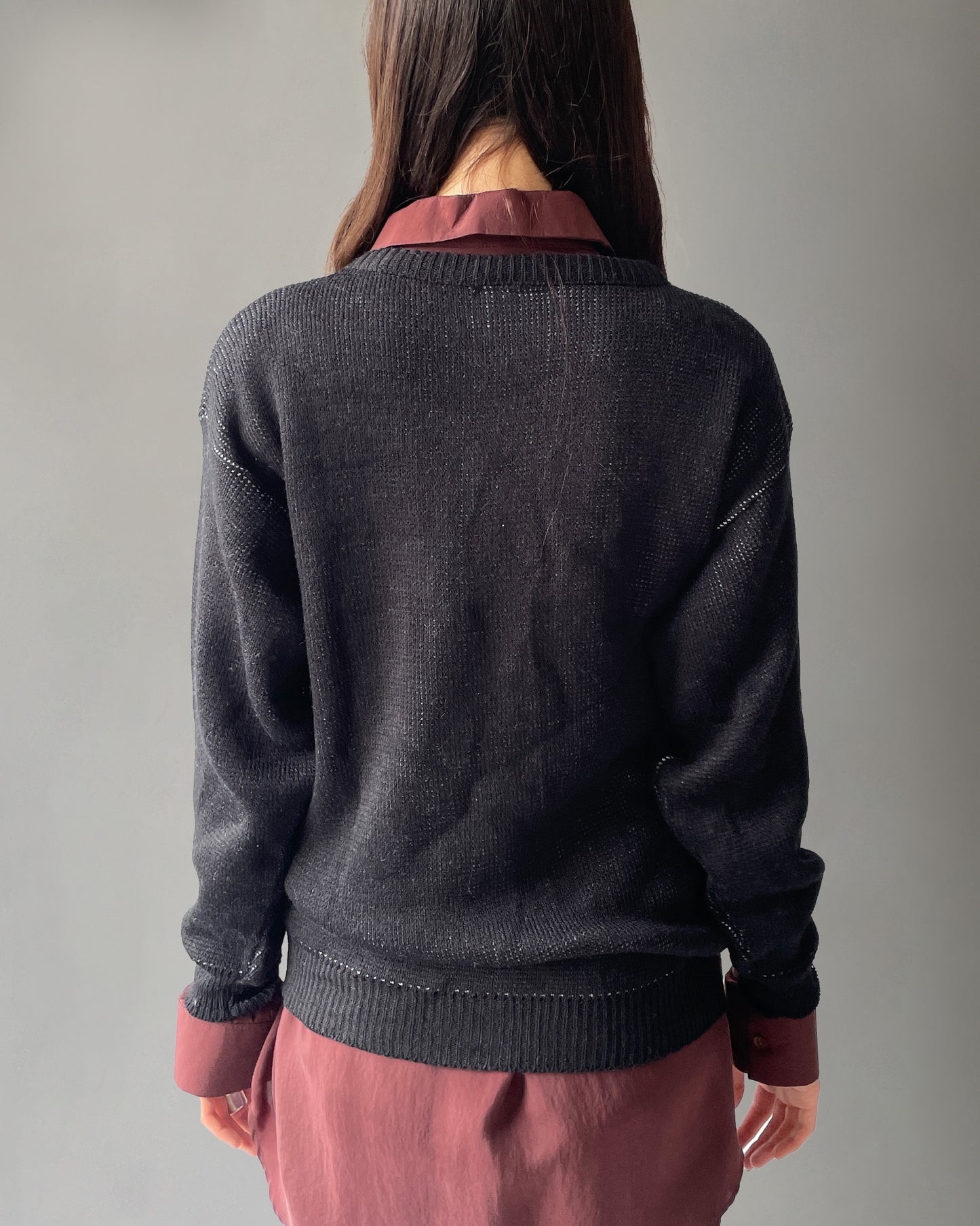 Acrylic Black Sweater "Bear"