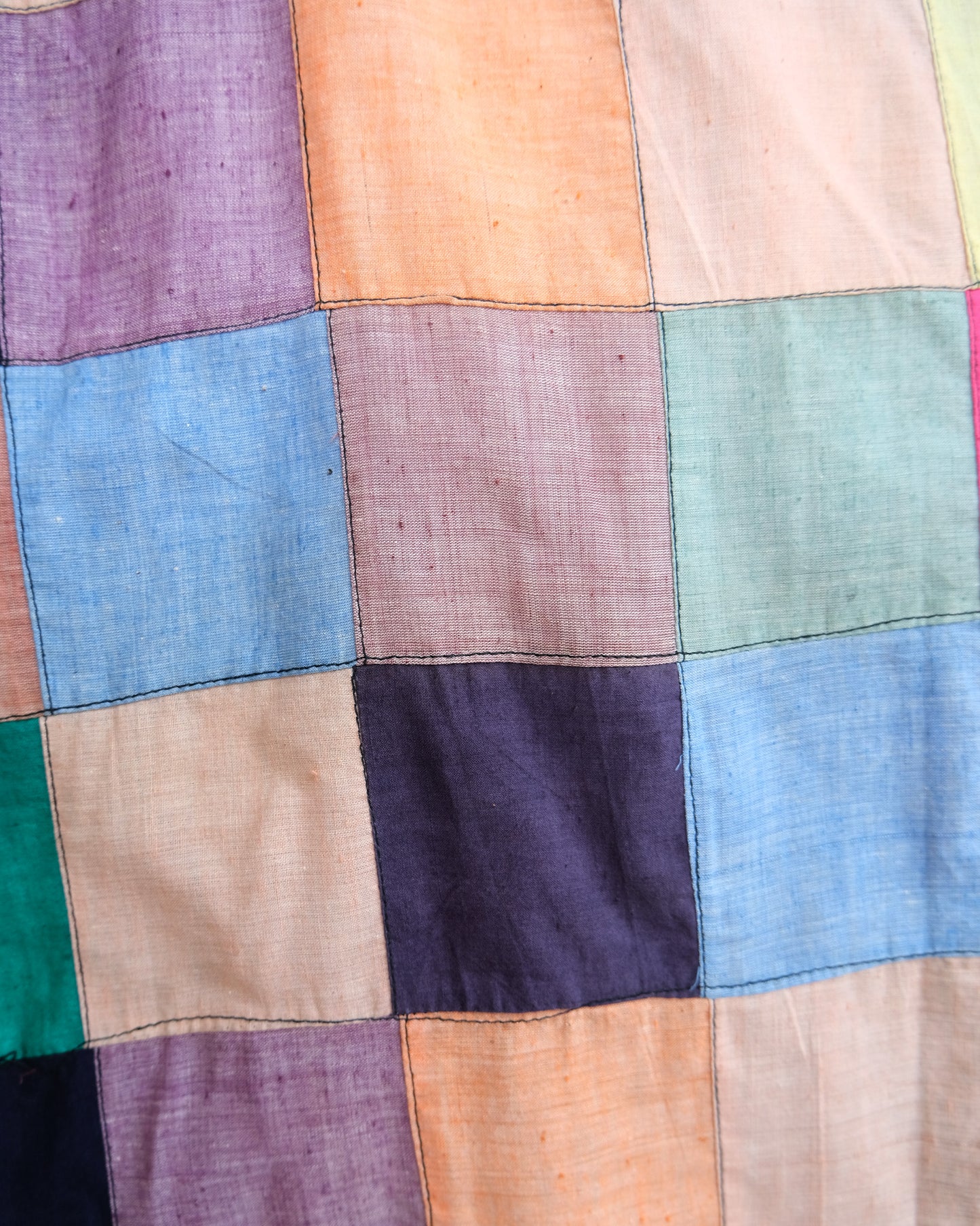 70's Madras Patchwork Shirt