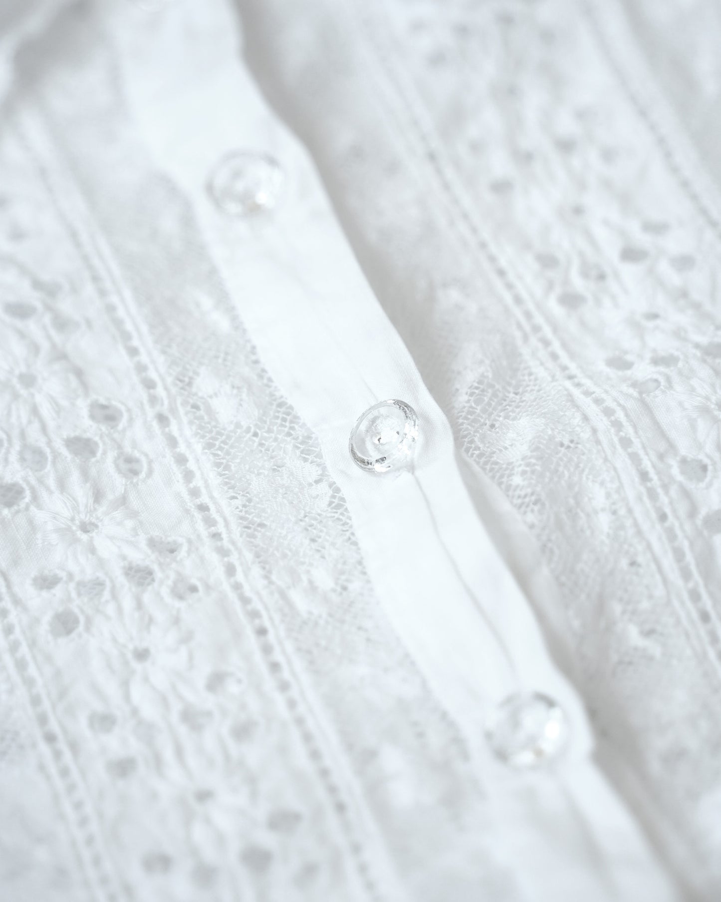 Eyelet Cotton Lace Blouse Made in France