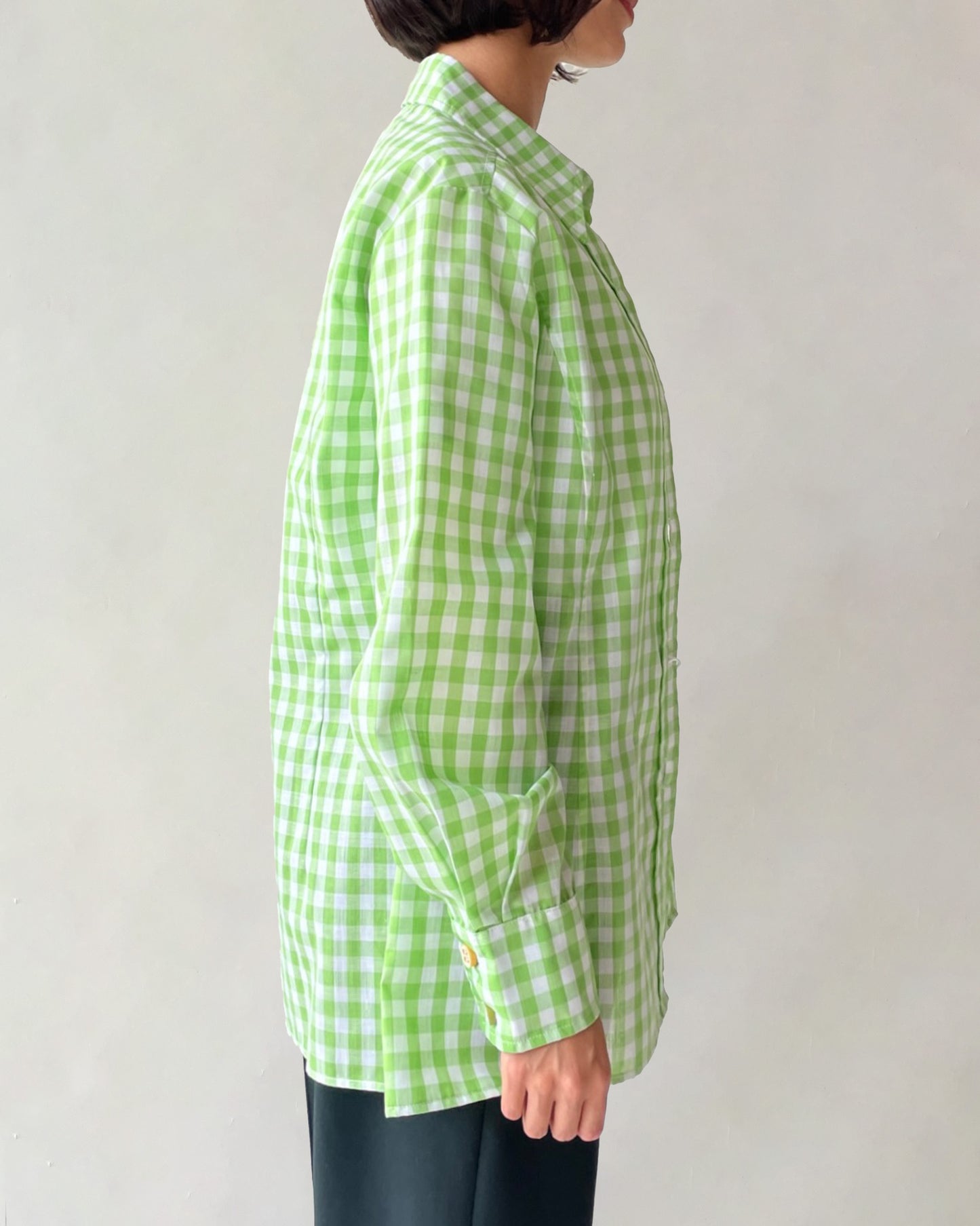 70s Patterned Cotton L/S Shirt
