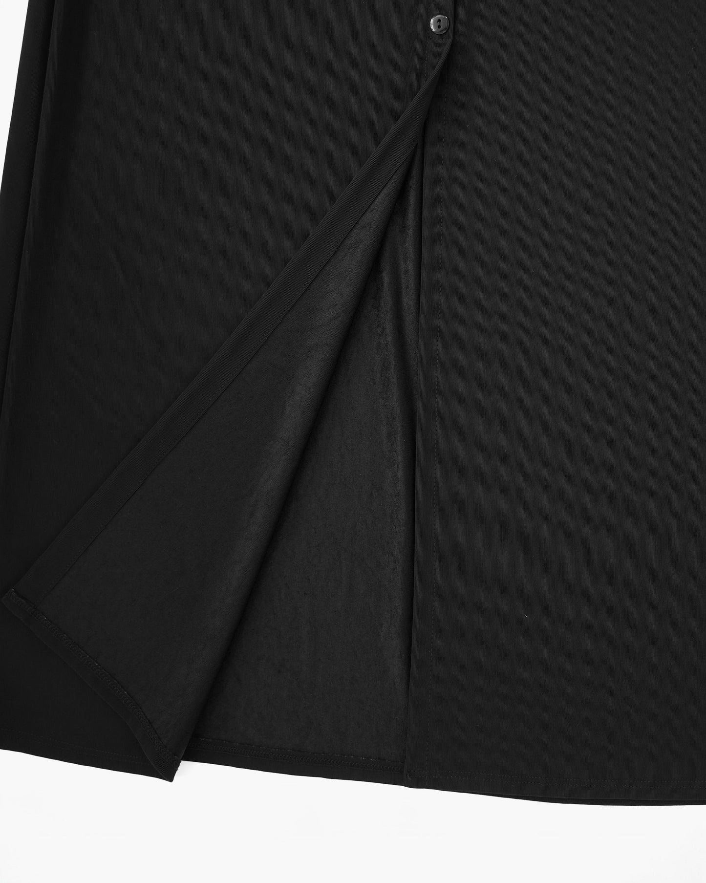 Stretch Jersey Button Skirt