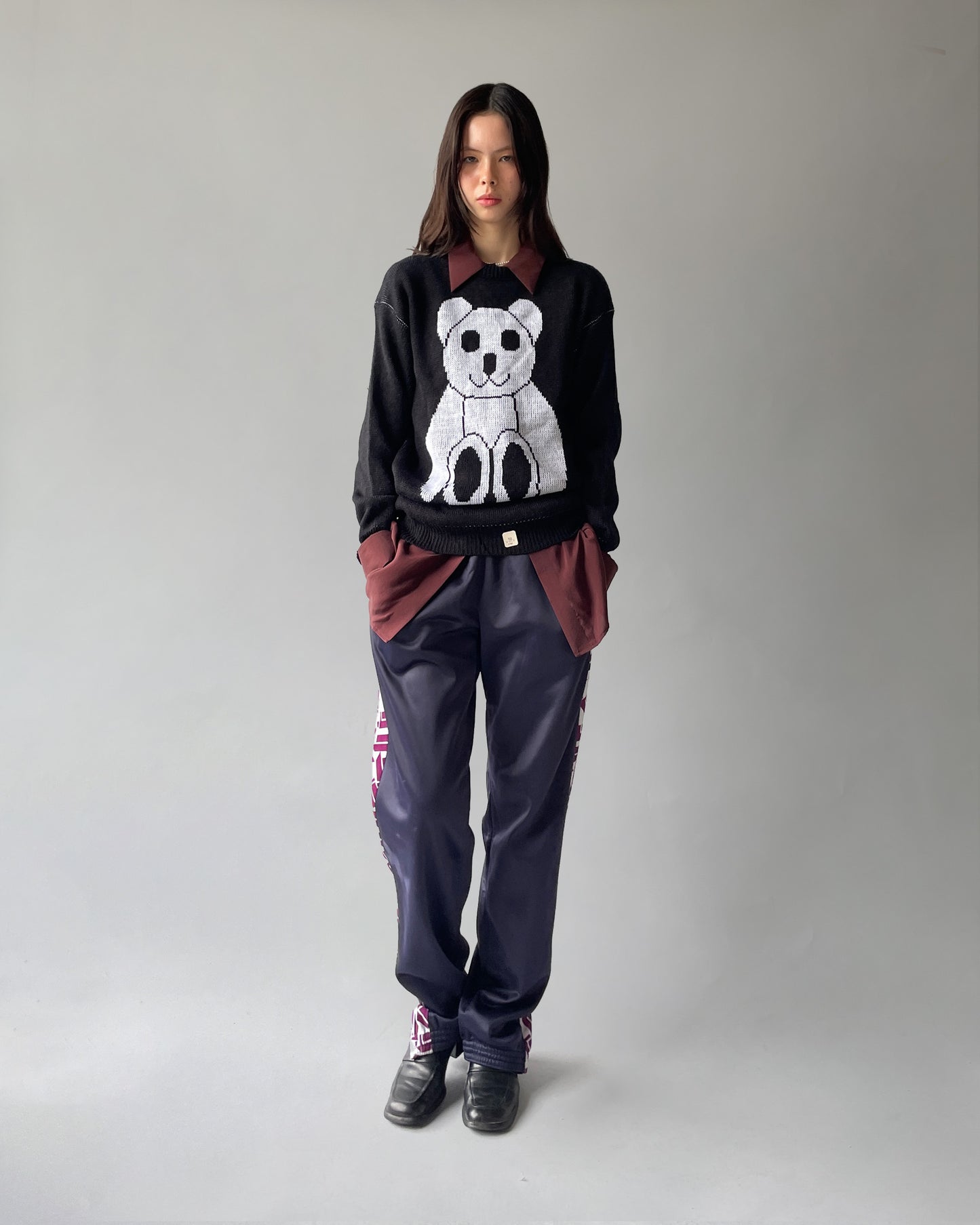 Acrylic Black Sweater "Bear"