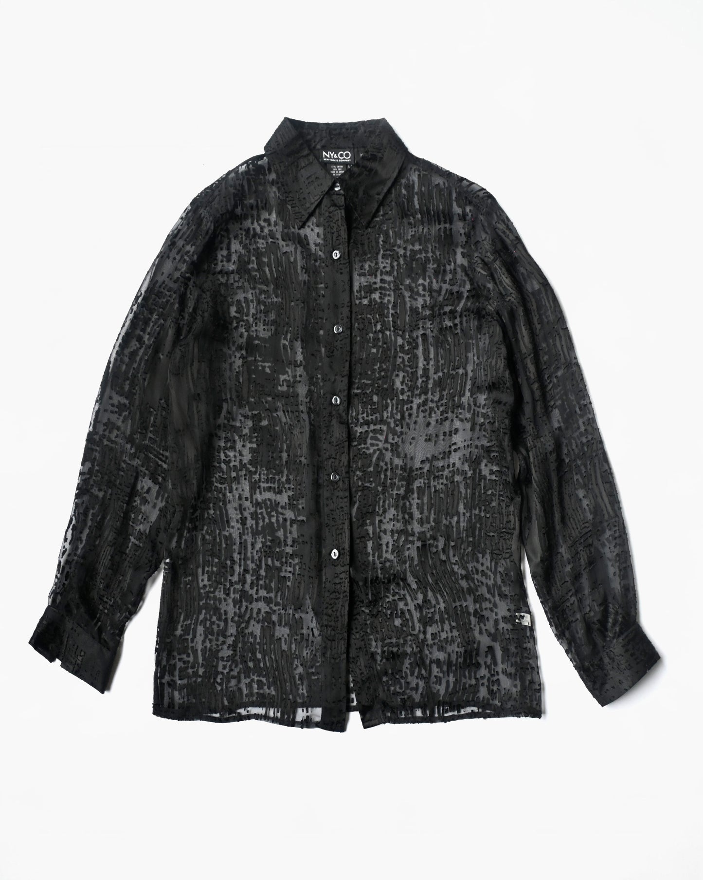 Textured Rayon Sheer Shirt