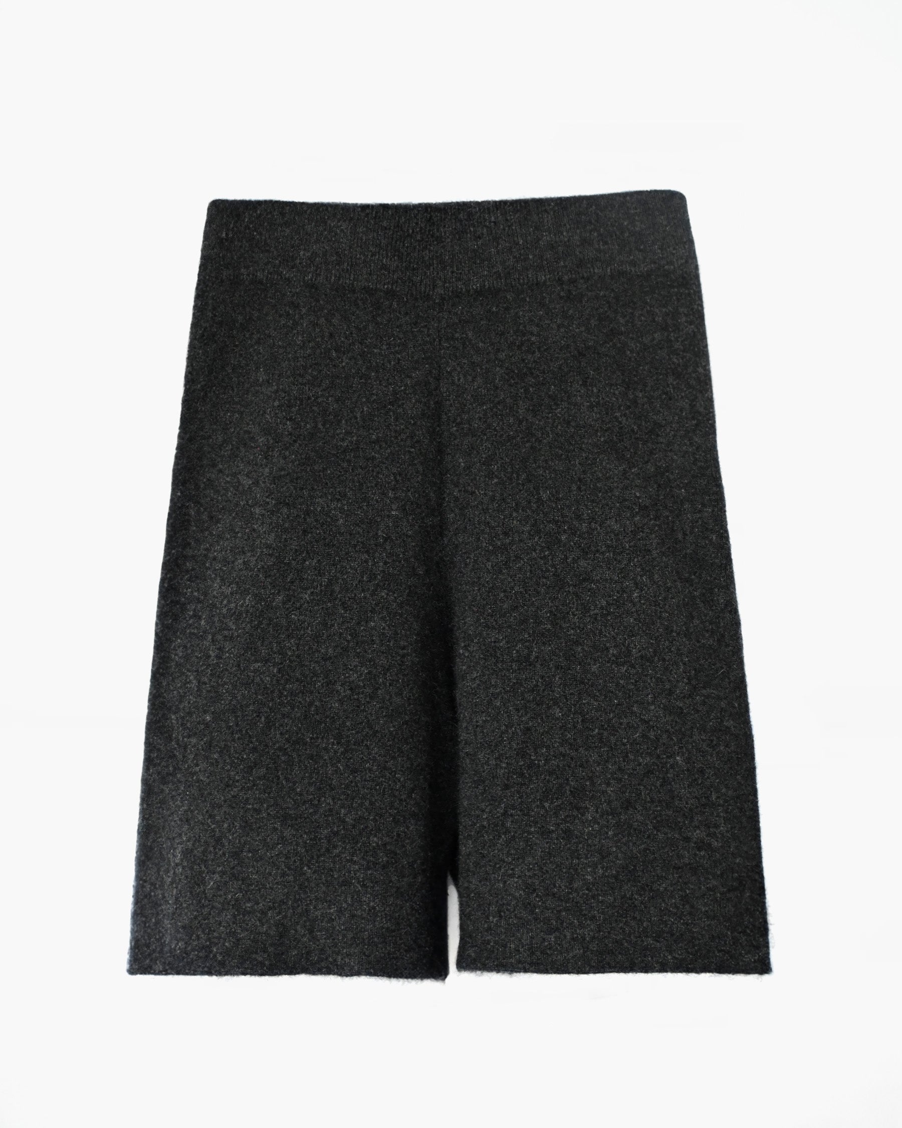 404 Cashmere Rib Shorts - Charcoal