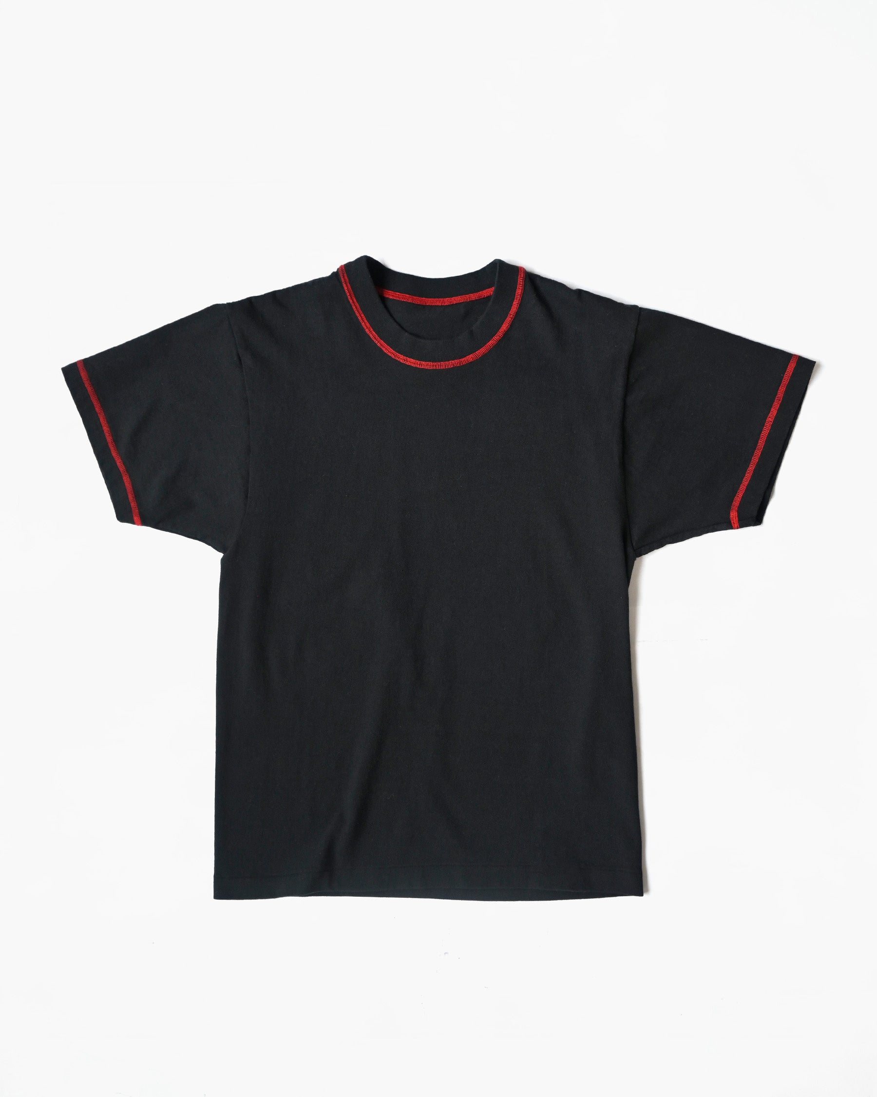 404 Red Stitched S/S Black Tee