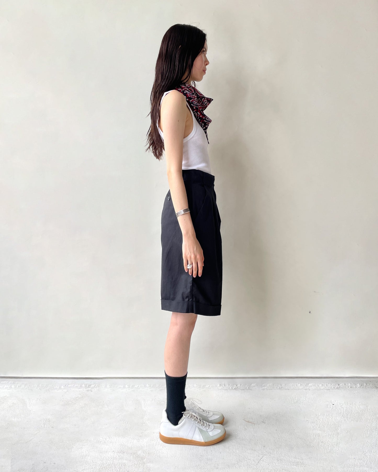 Linen Half Pants - Black
