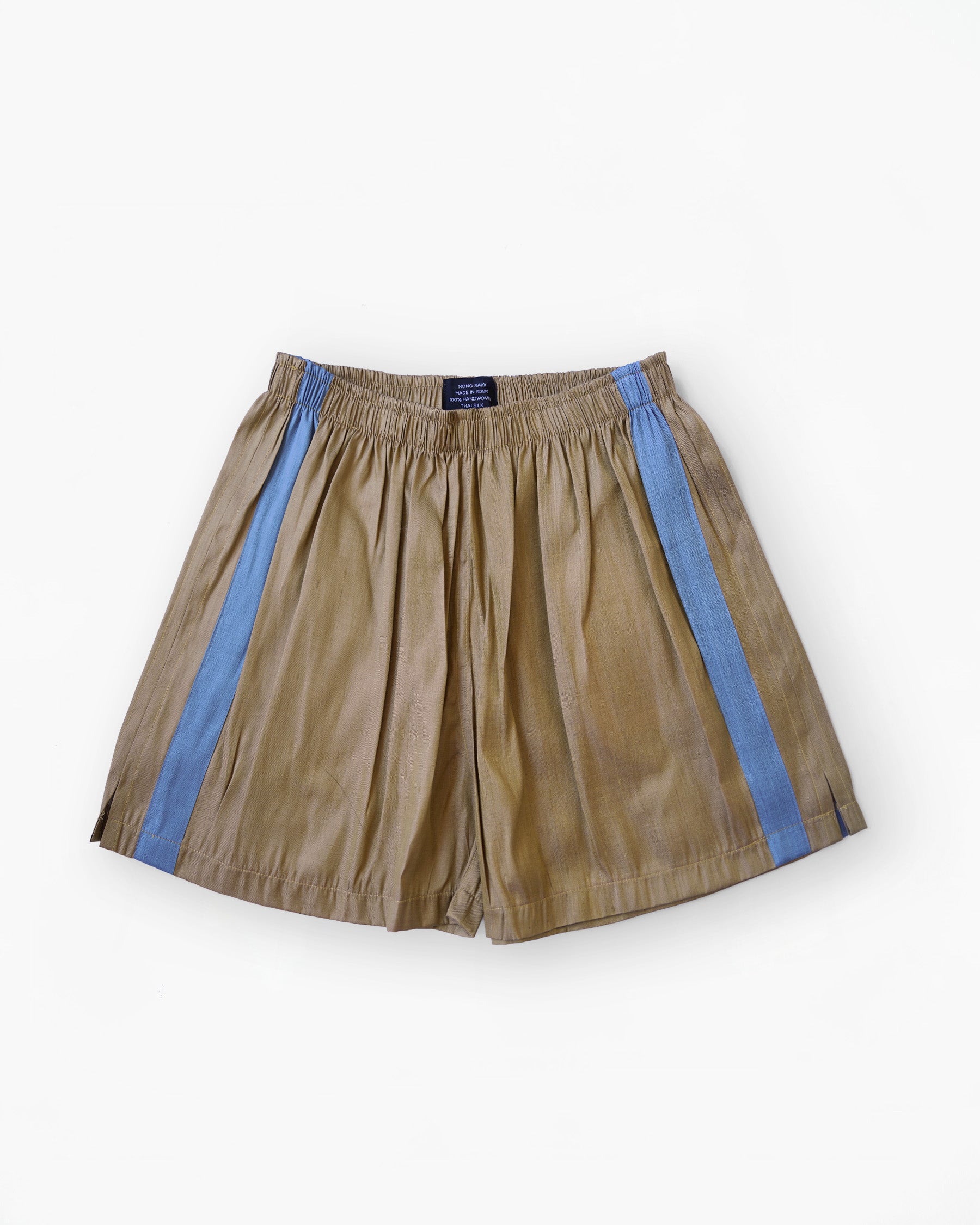 Handwoven Raw Thai Silk Unisex Contrast Shorts