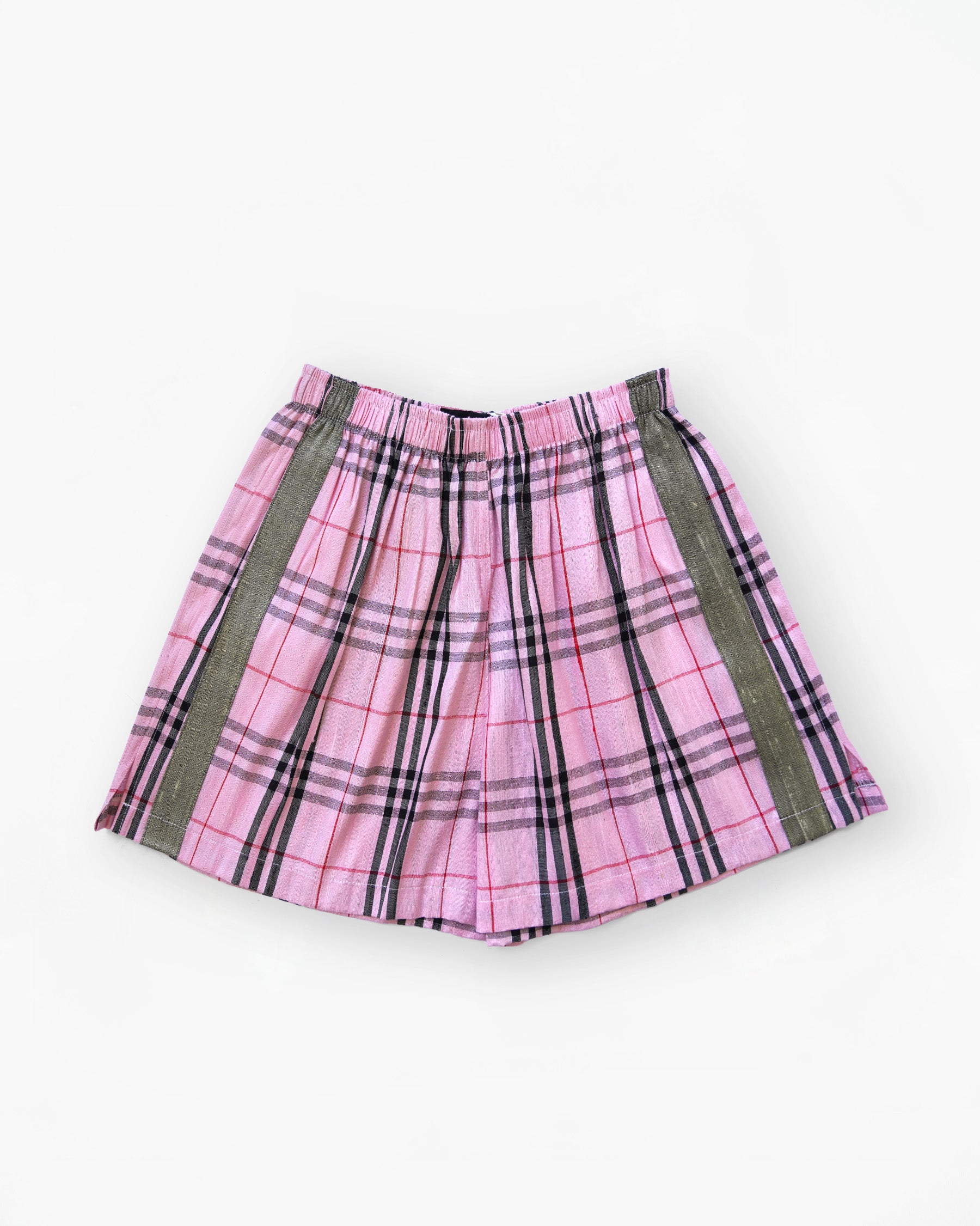 Handwoven Raw Thai Silk Unisex Contrast Shorts