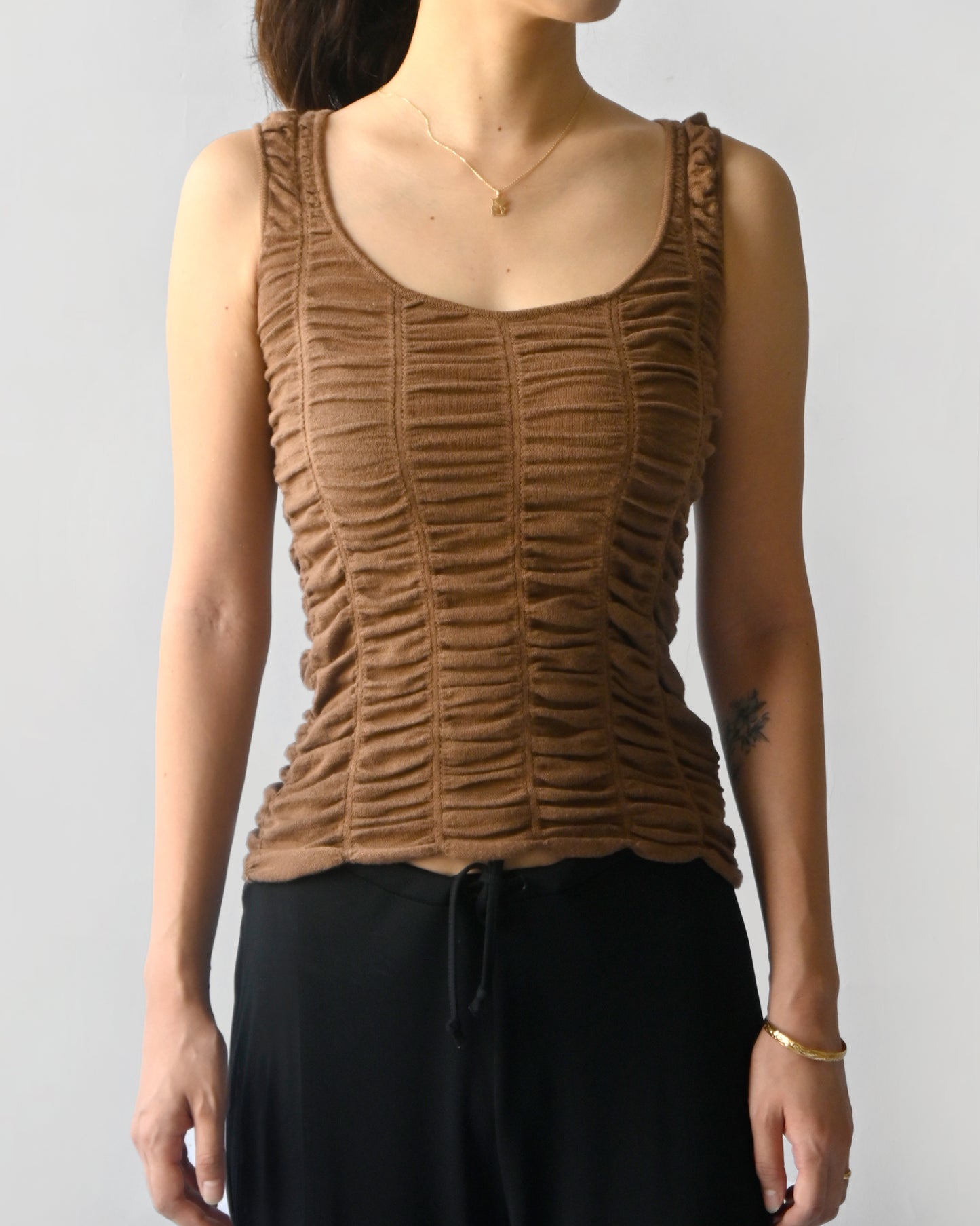 "ROMEO GIGLI" Knit Vest - Brown
