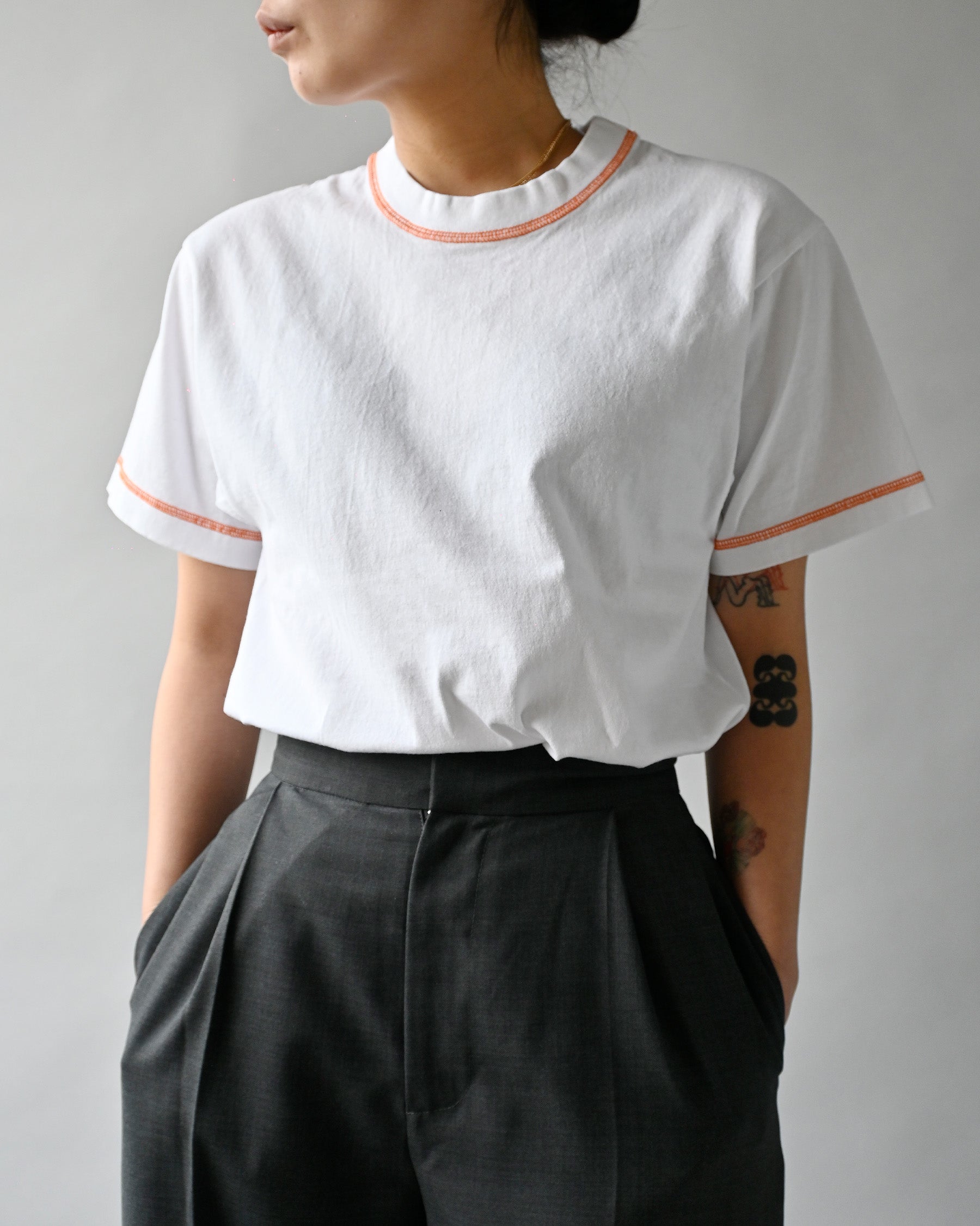 404 Orange Stitched S/S Tee