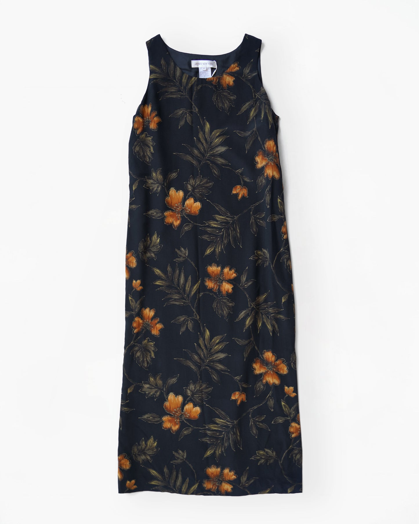100% Silk Floral Sleeveless Dress