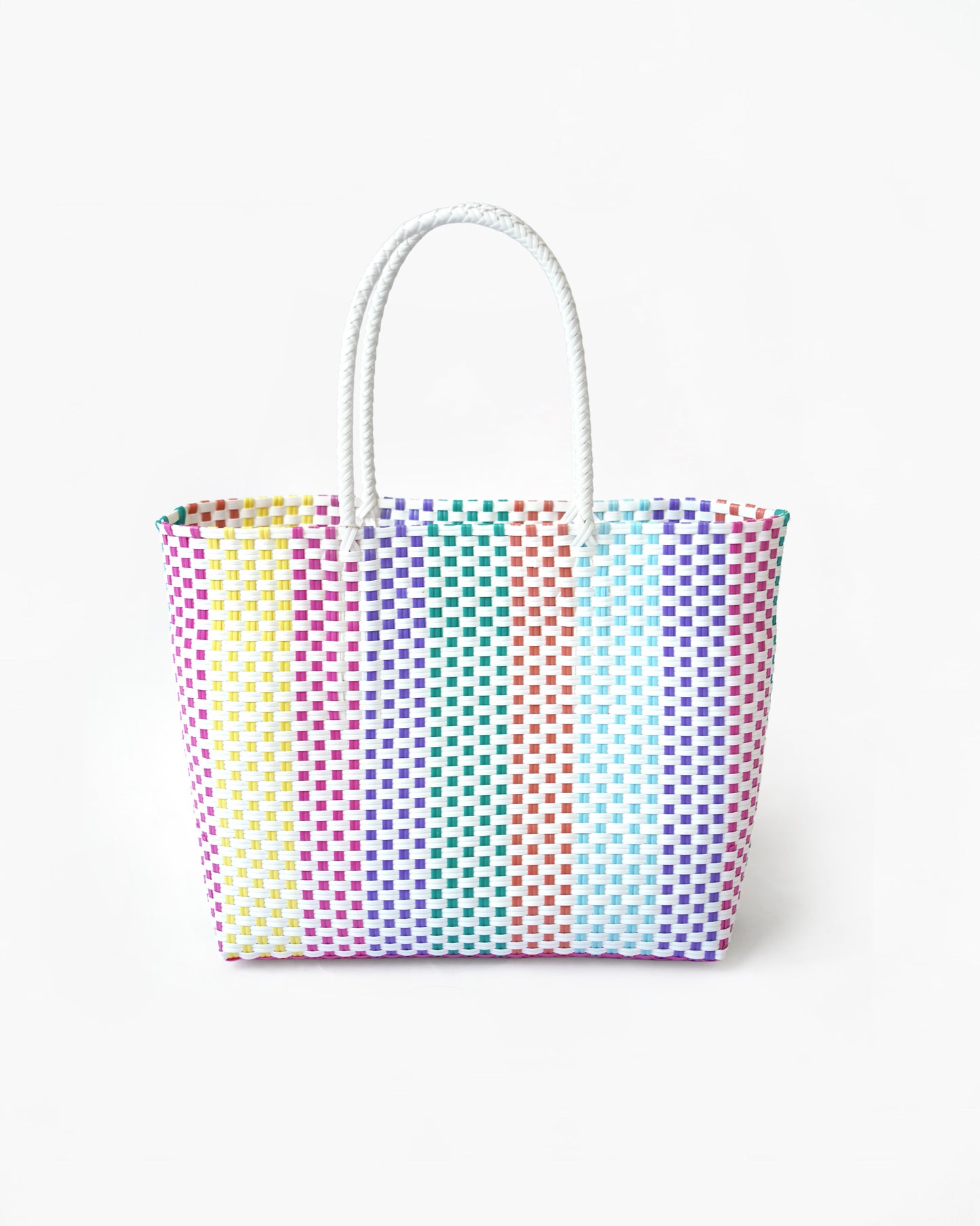 Colorblock Woven Market Bag