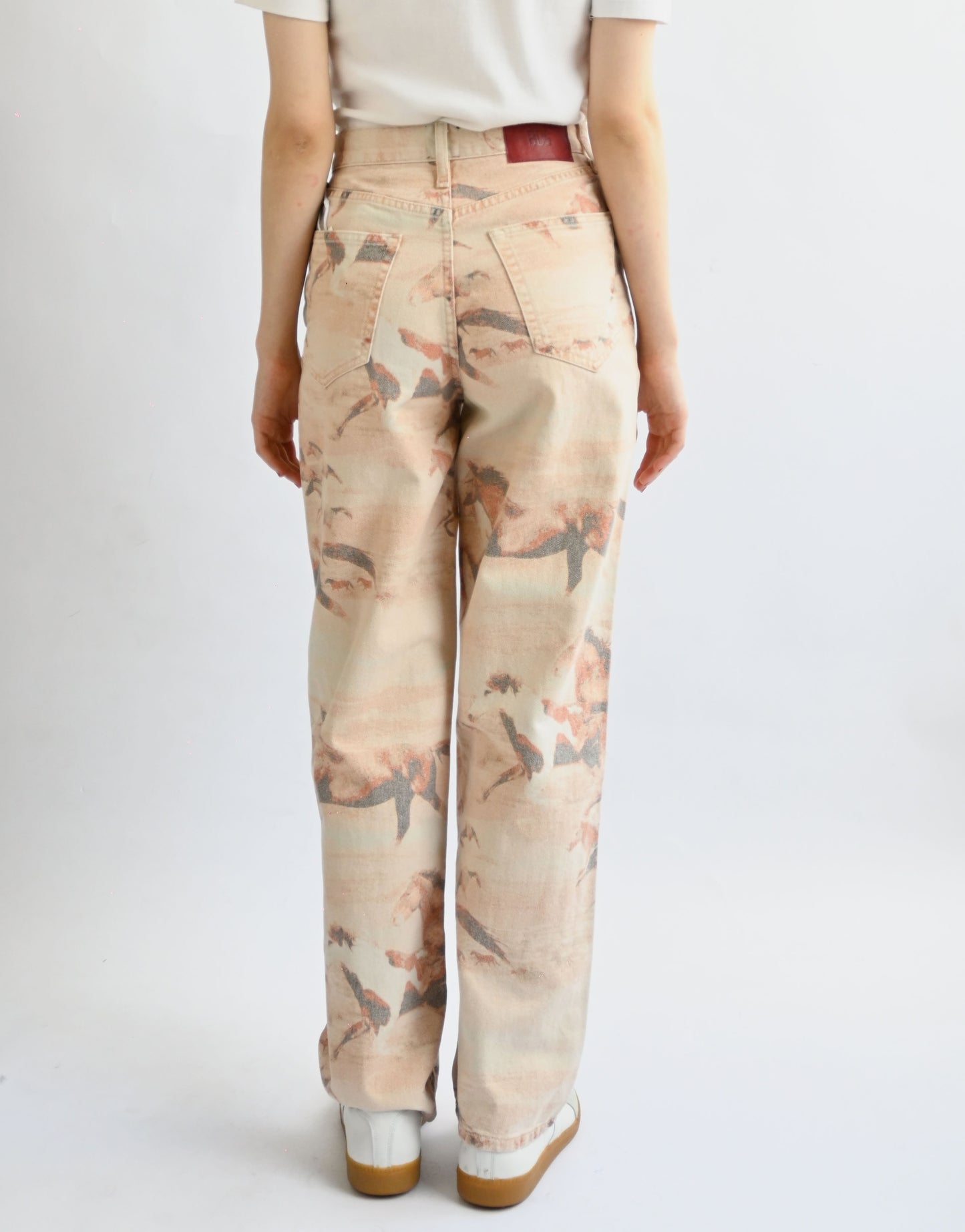 Printed High-Rise Pants