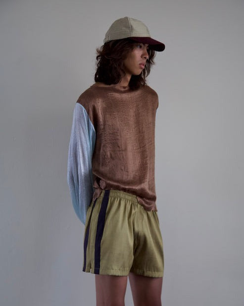 Handwoven Raw Thai Silk Unisex Contrast Shorts