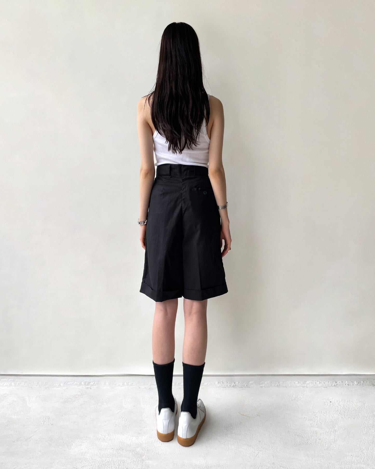 Linen Half Pants - Black