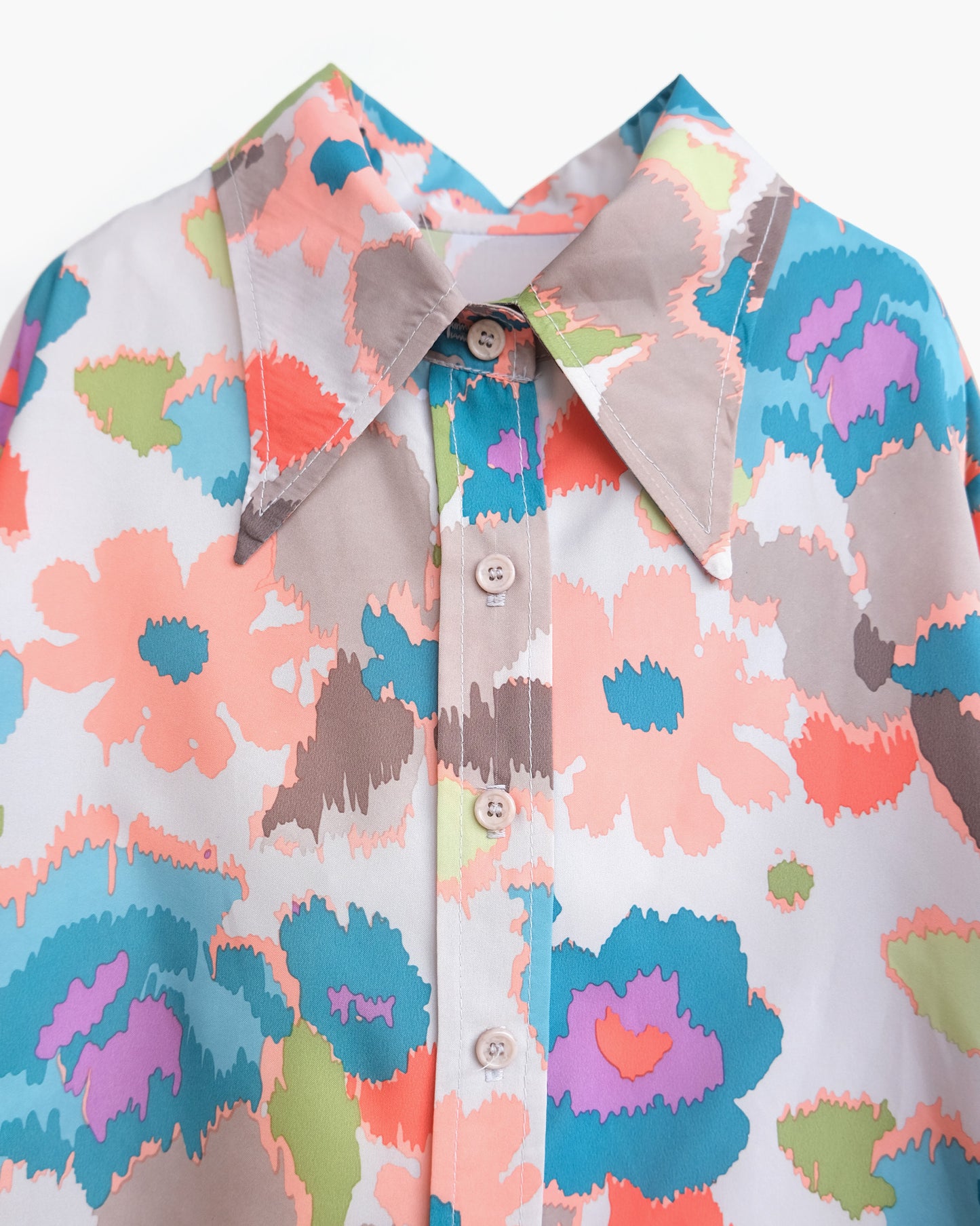 70s Flower Printed Shirt