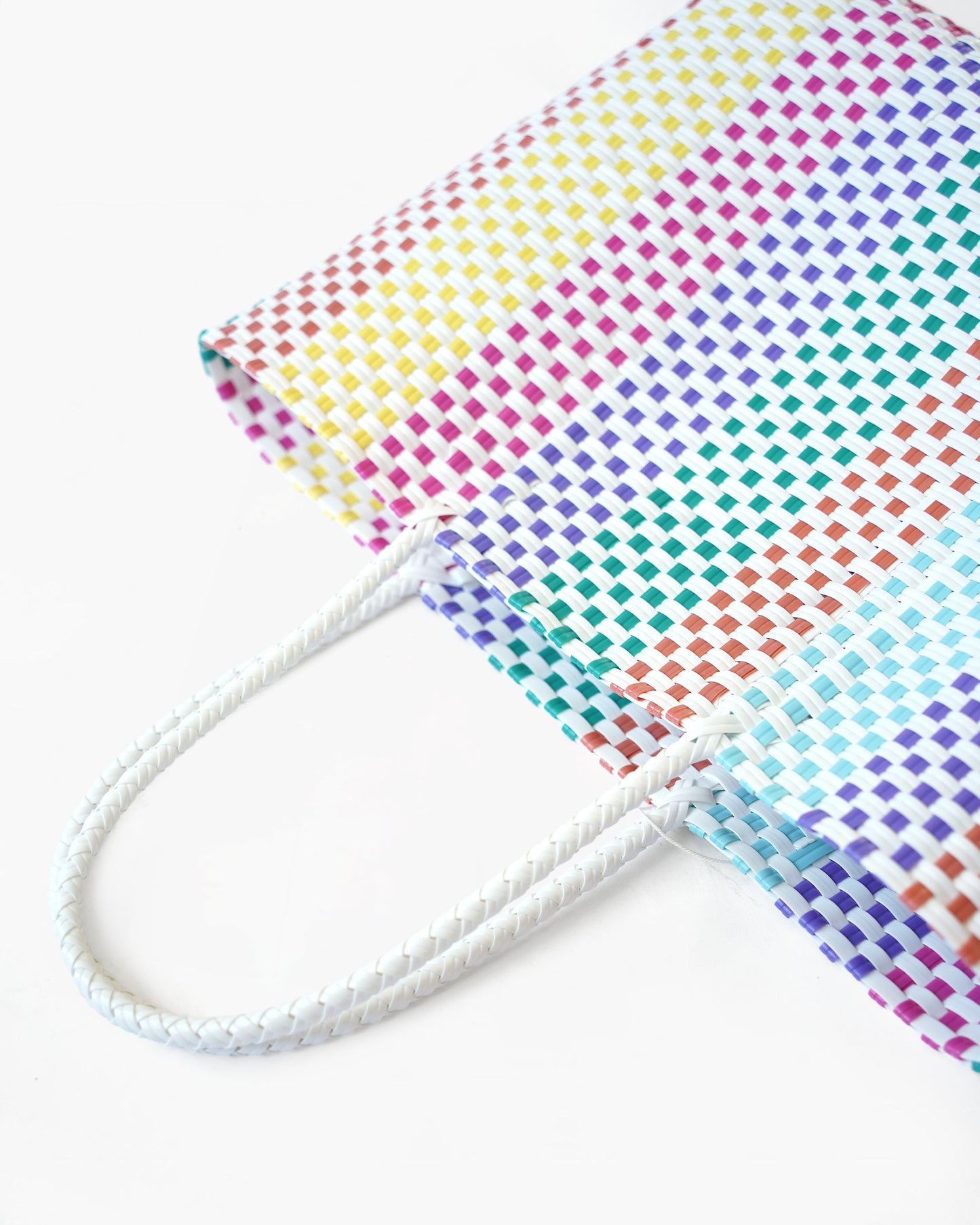 Colorblock Woven Market Bag