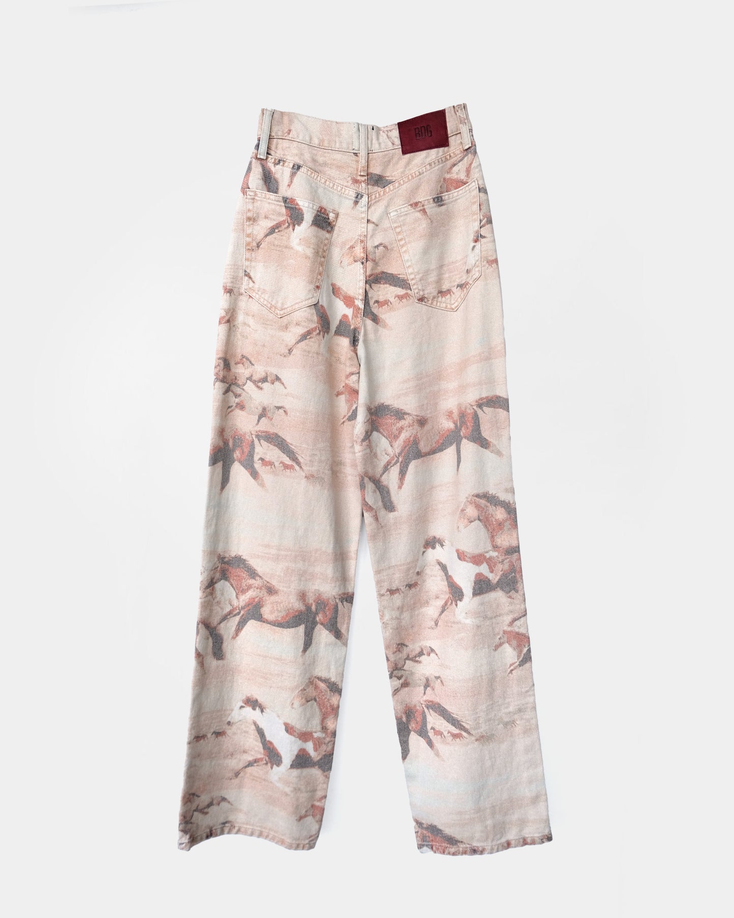 Printed High-Rise Pants