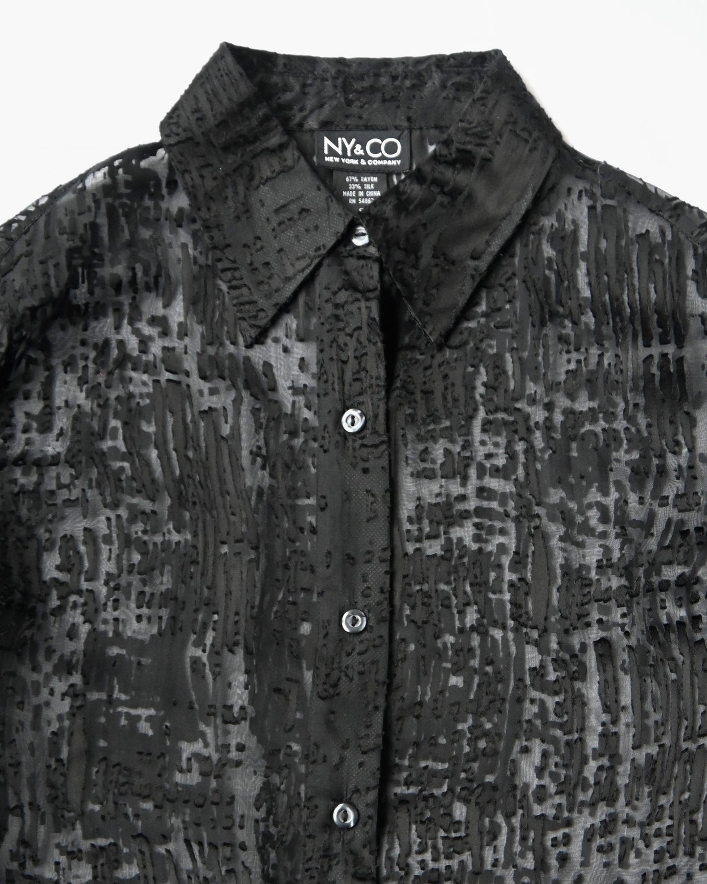 Textured Rayon Sheer Shirt