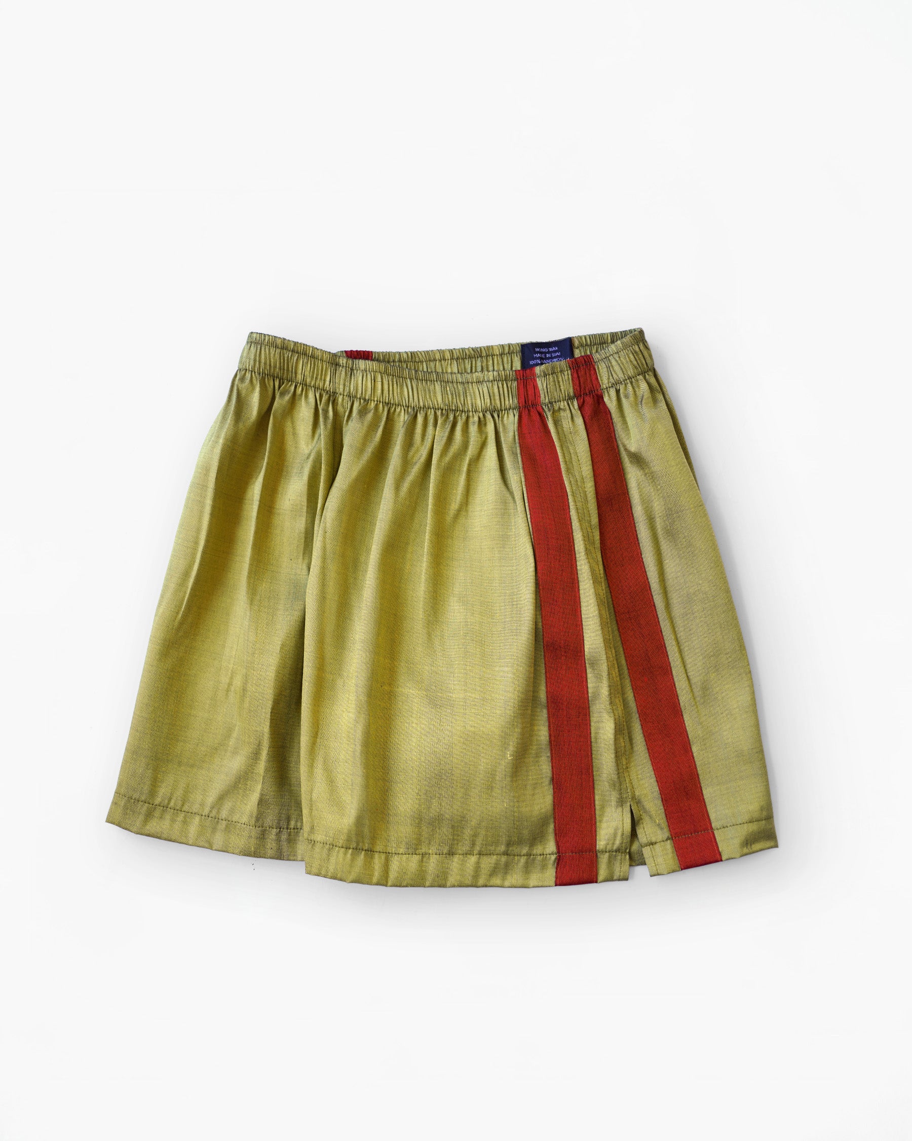 Handwoven Raw Thai Silk Unisex Contrast Shorts