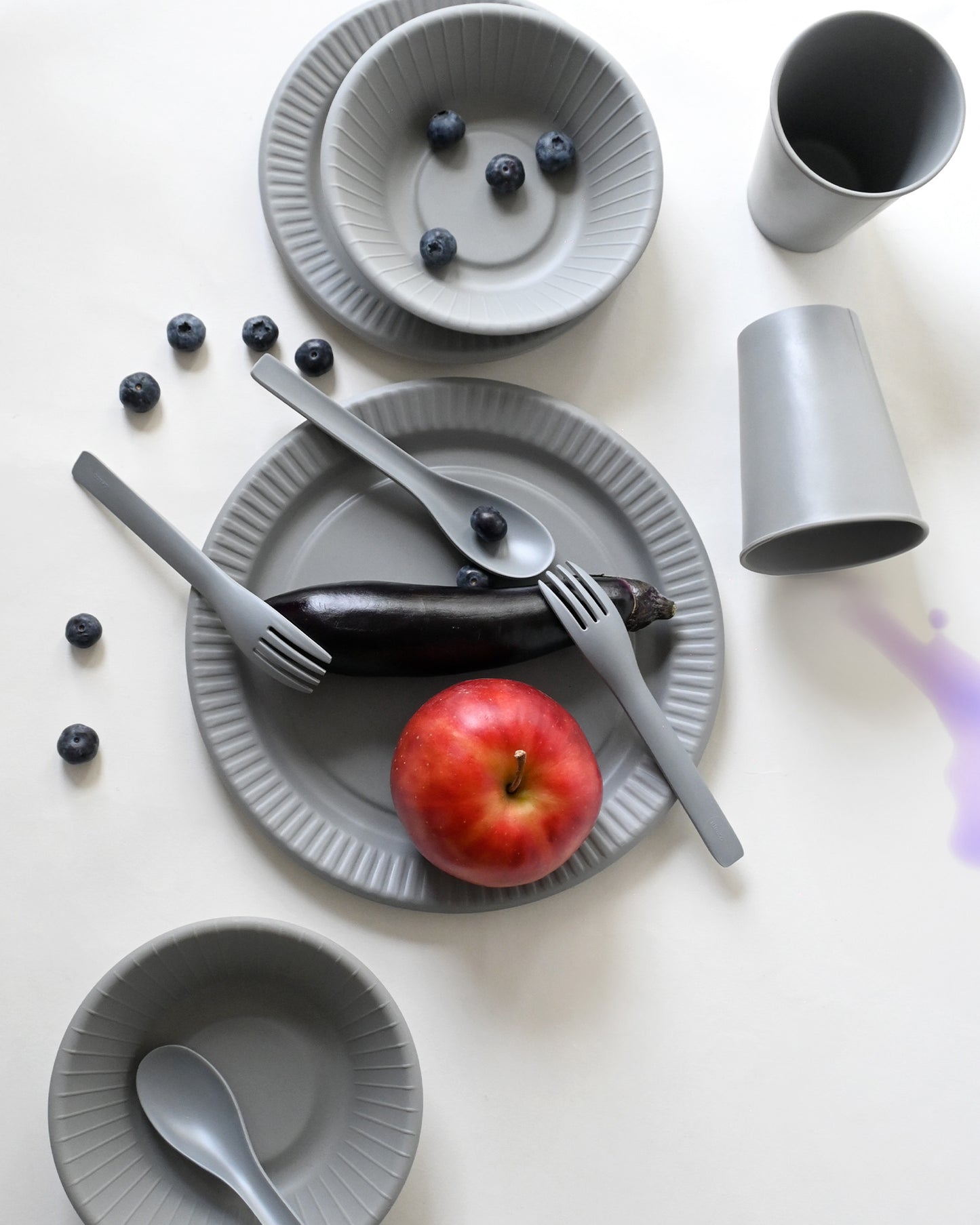 "b fiber" plate25/4pcs - Ash Gray