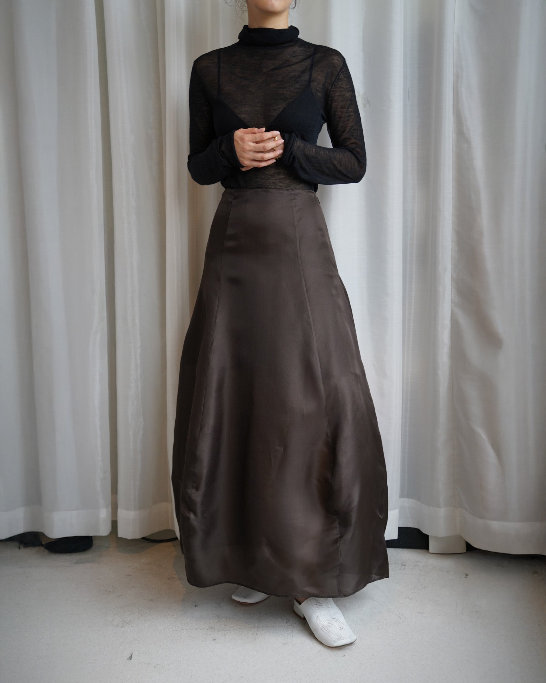 SABLE BROWN COCOON SKIRT