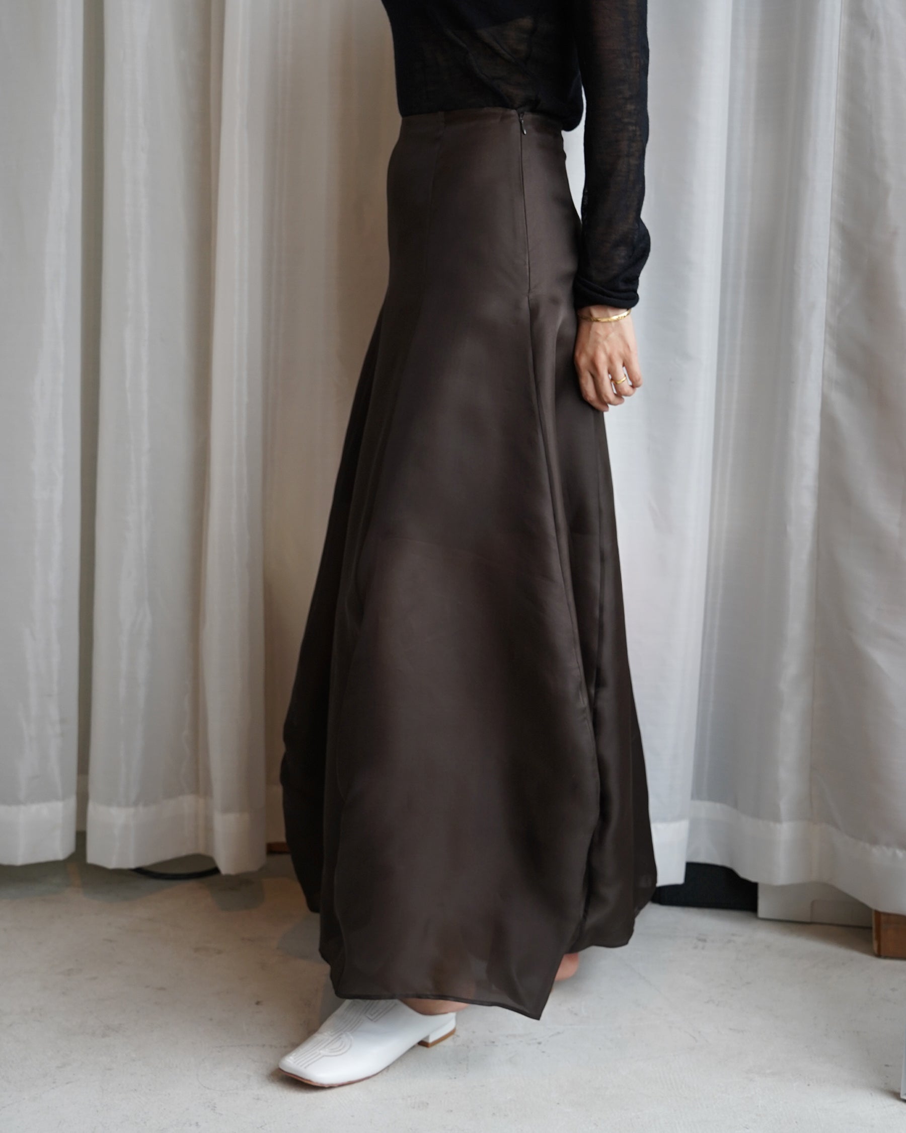 SABLE BROWN COCOON SKIRT