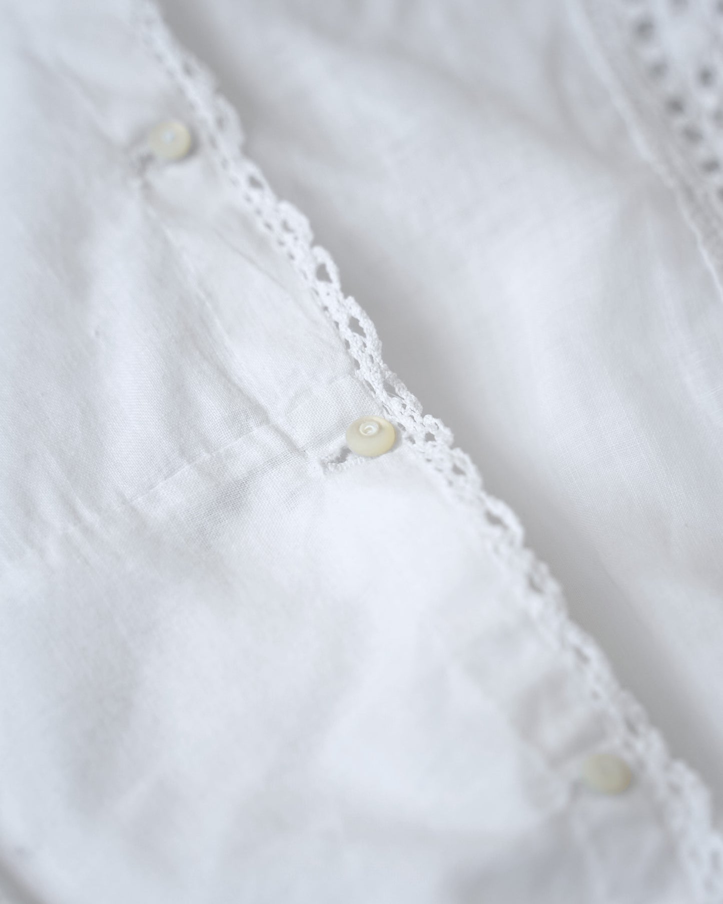 Cotton Lace Cropped Blouse Made in France