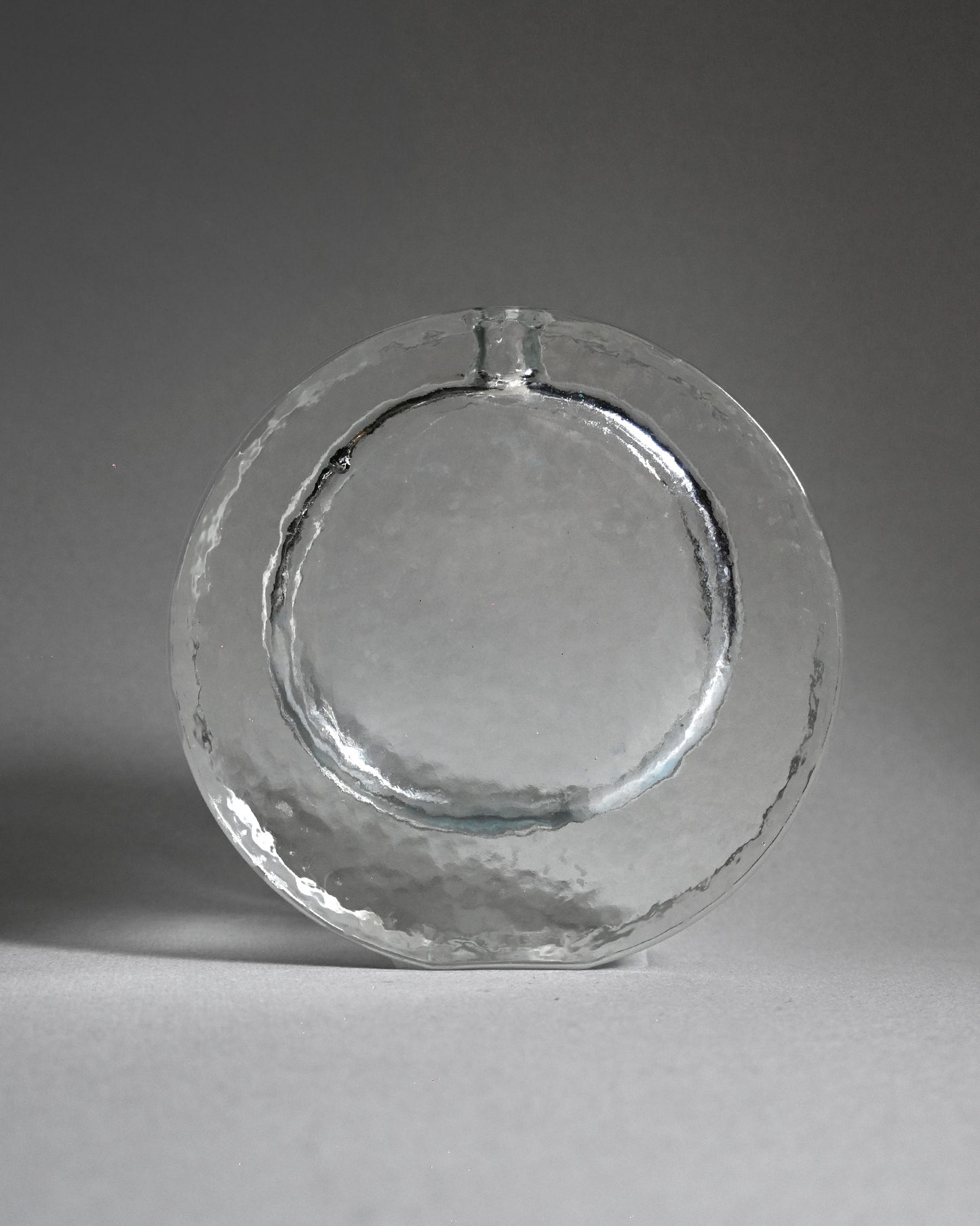 60's Walther Glas Round Block Glass Vase