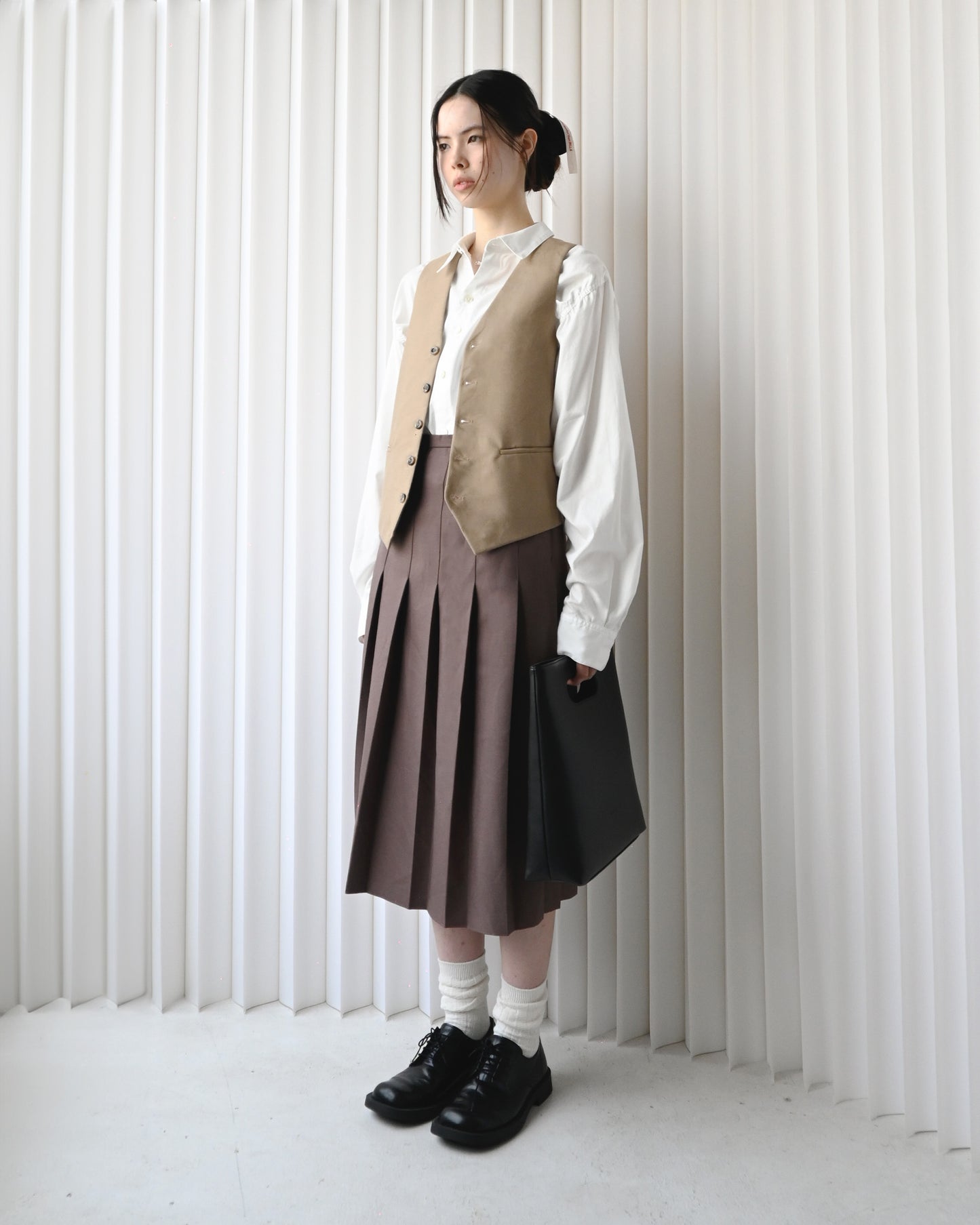 Pleated Skirt - Brown