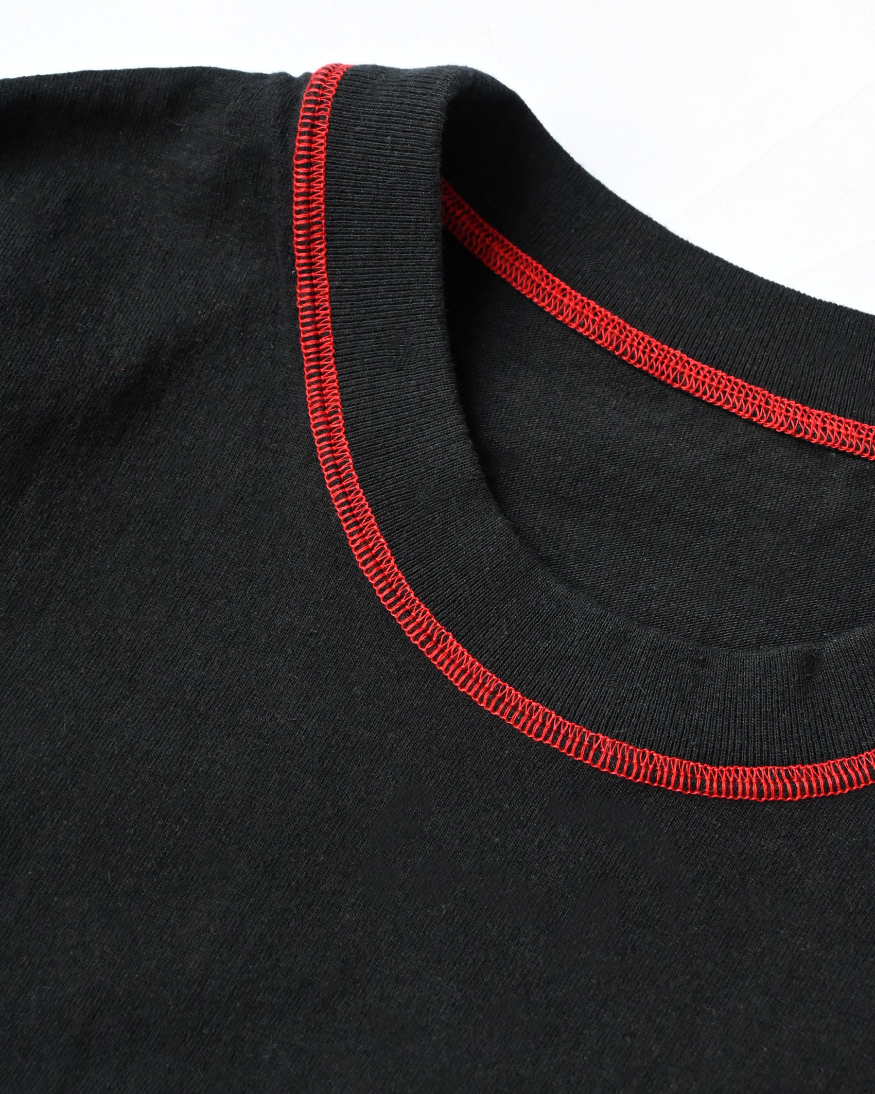 404 Red Stitched S/S Black Tee