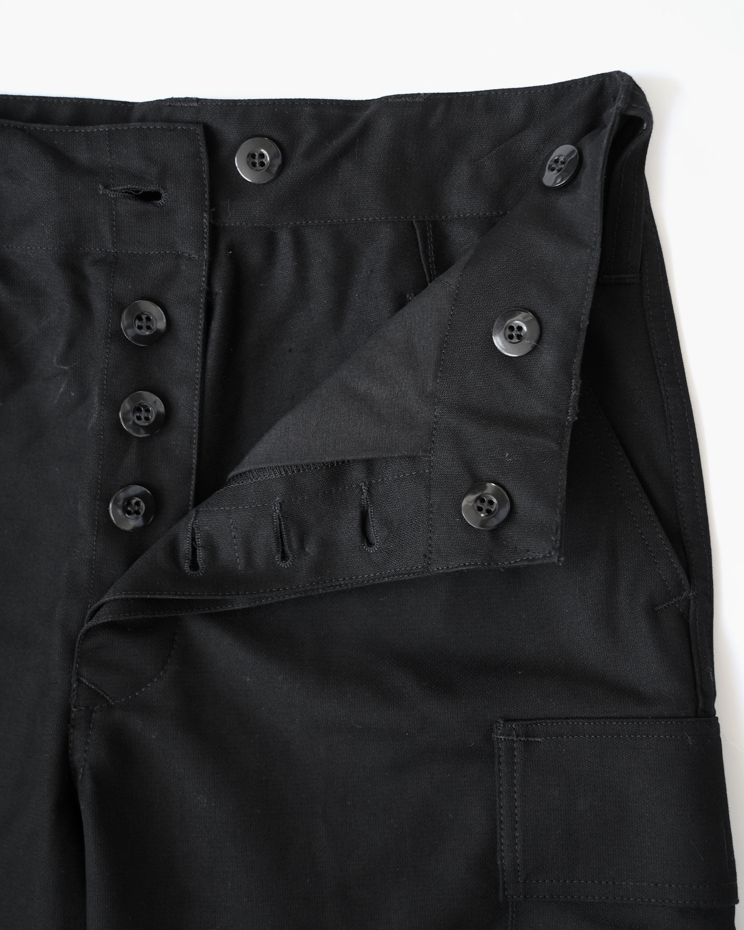 German Army Black Cargo Shorts