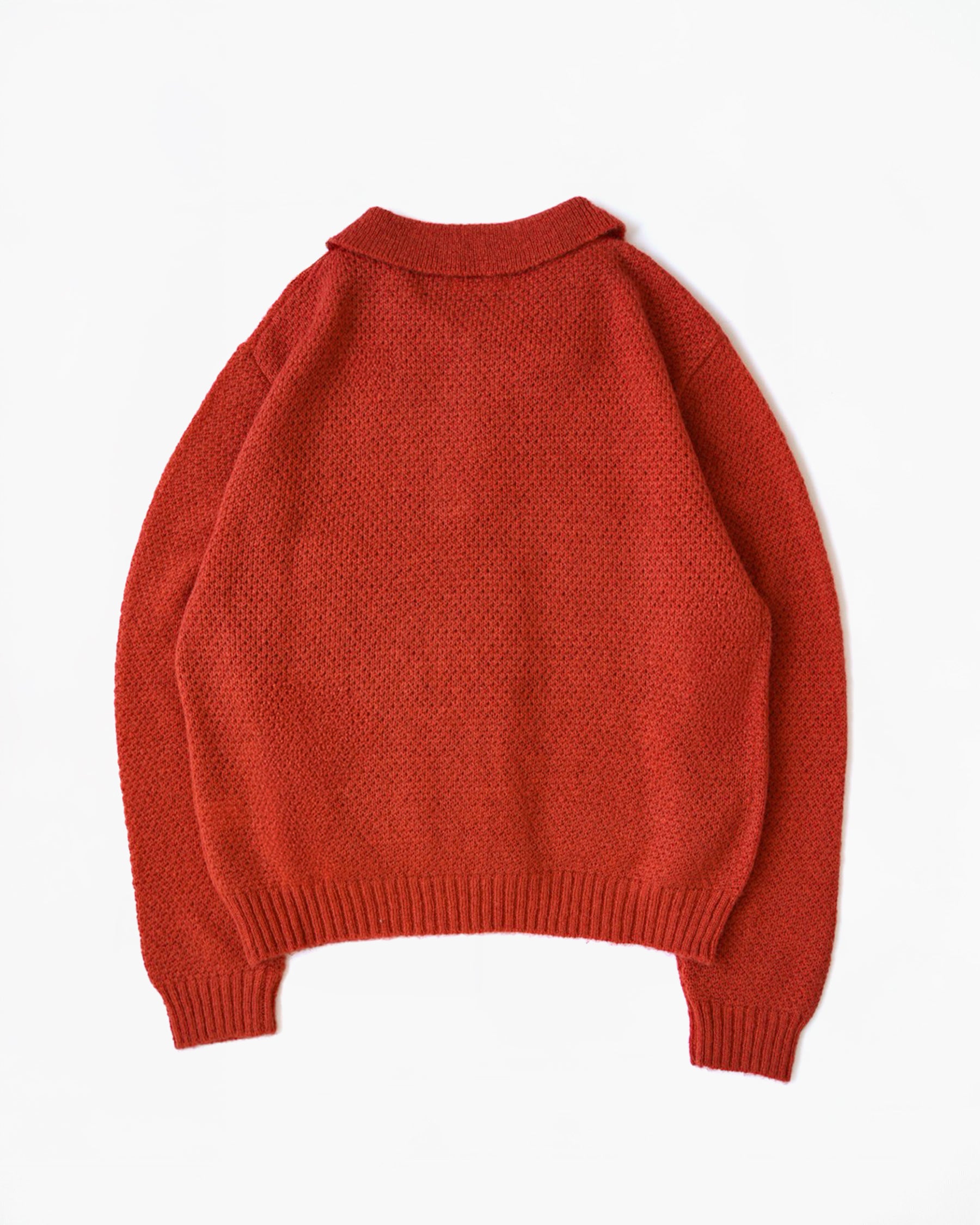 404 Mohair Blend Knit Polo - Orange