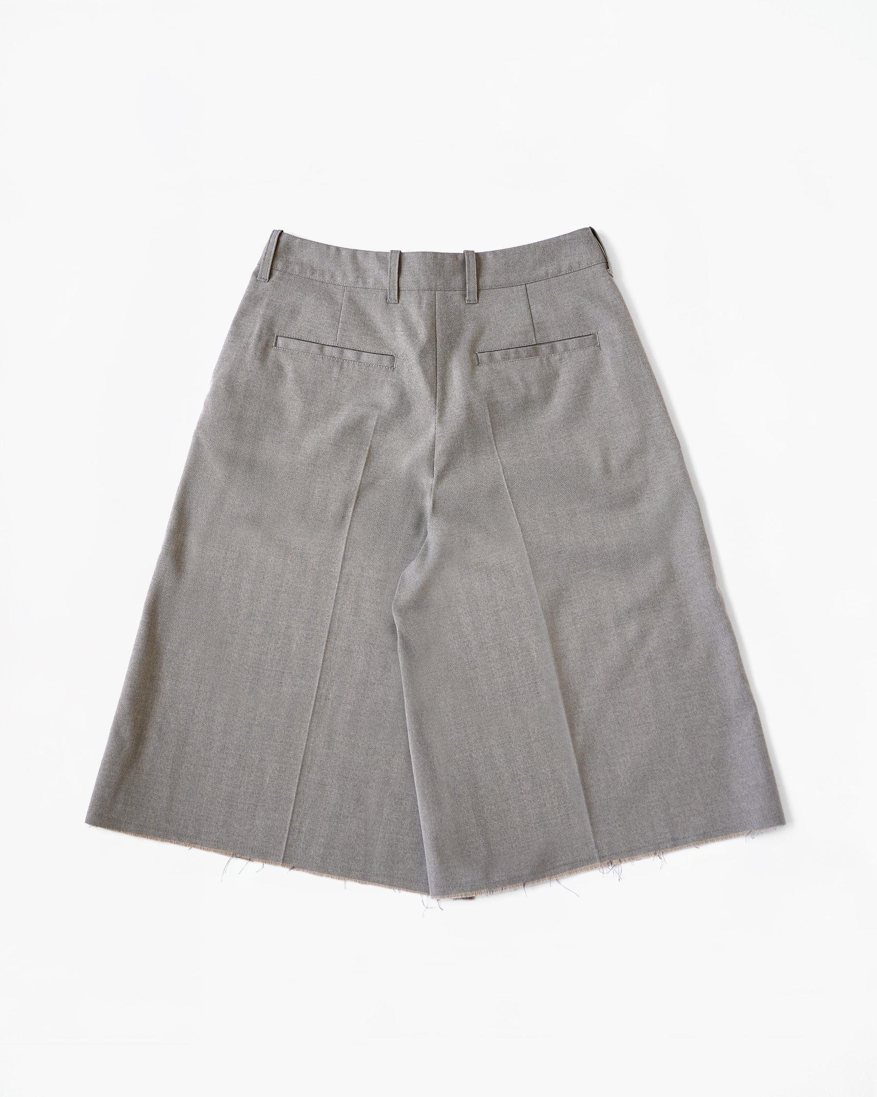 Cut-off Rayon Pants - Greige