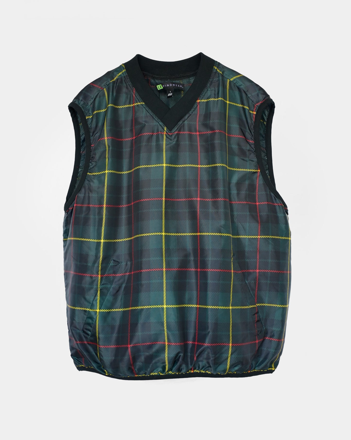 Nylon Plaid Vest