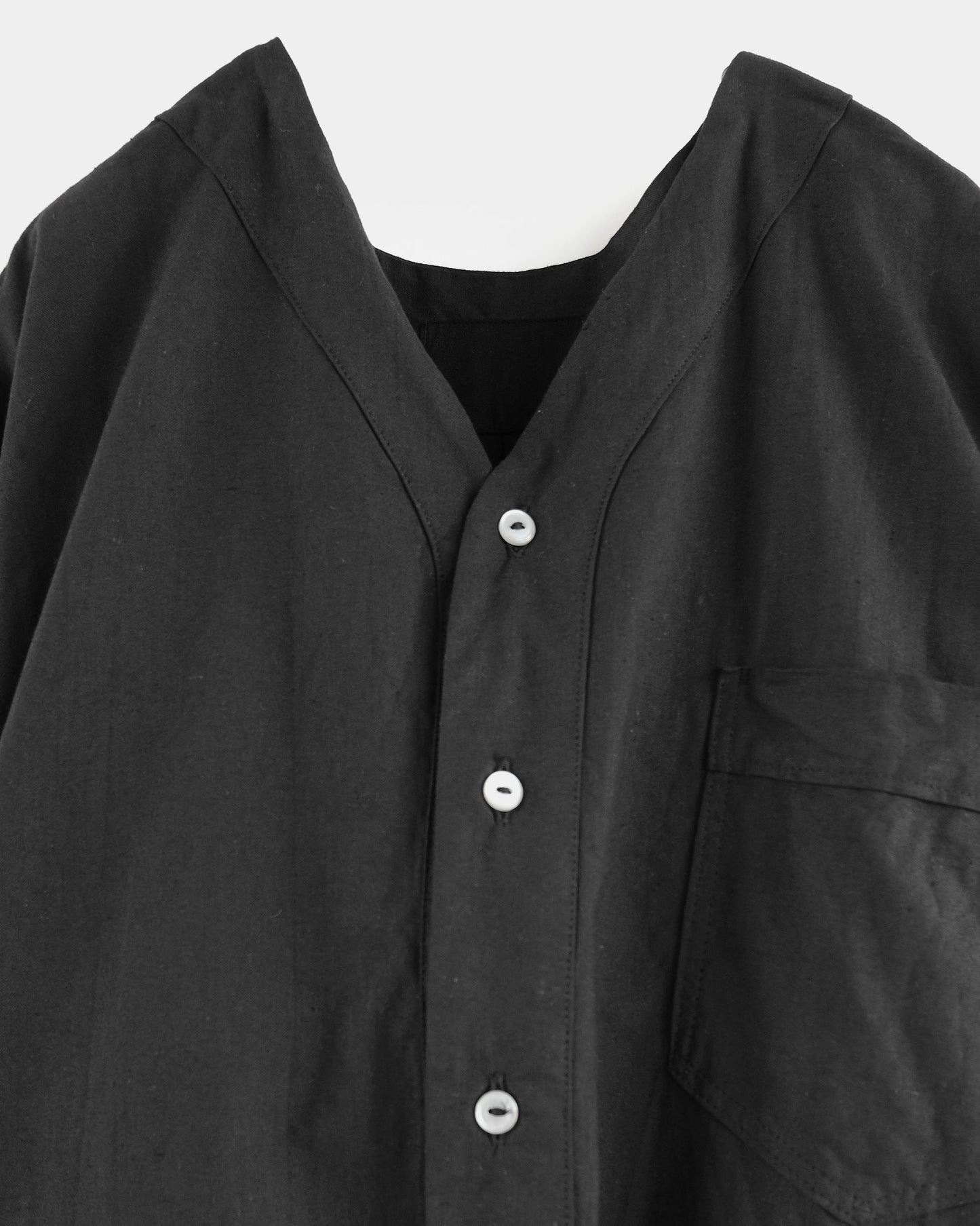 Over-Dyed White Cotton Long Shirt