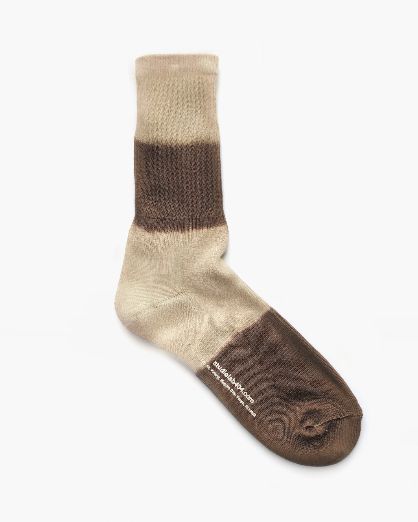404 Gradation Pile Socks - Brown x Beige