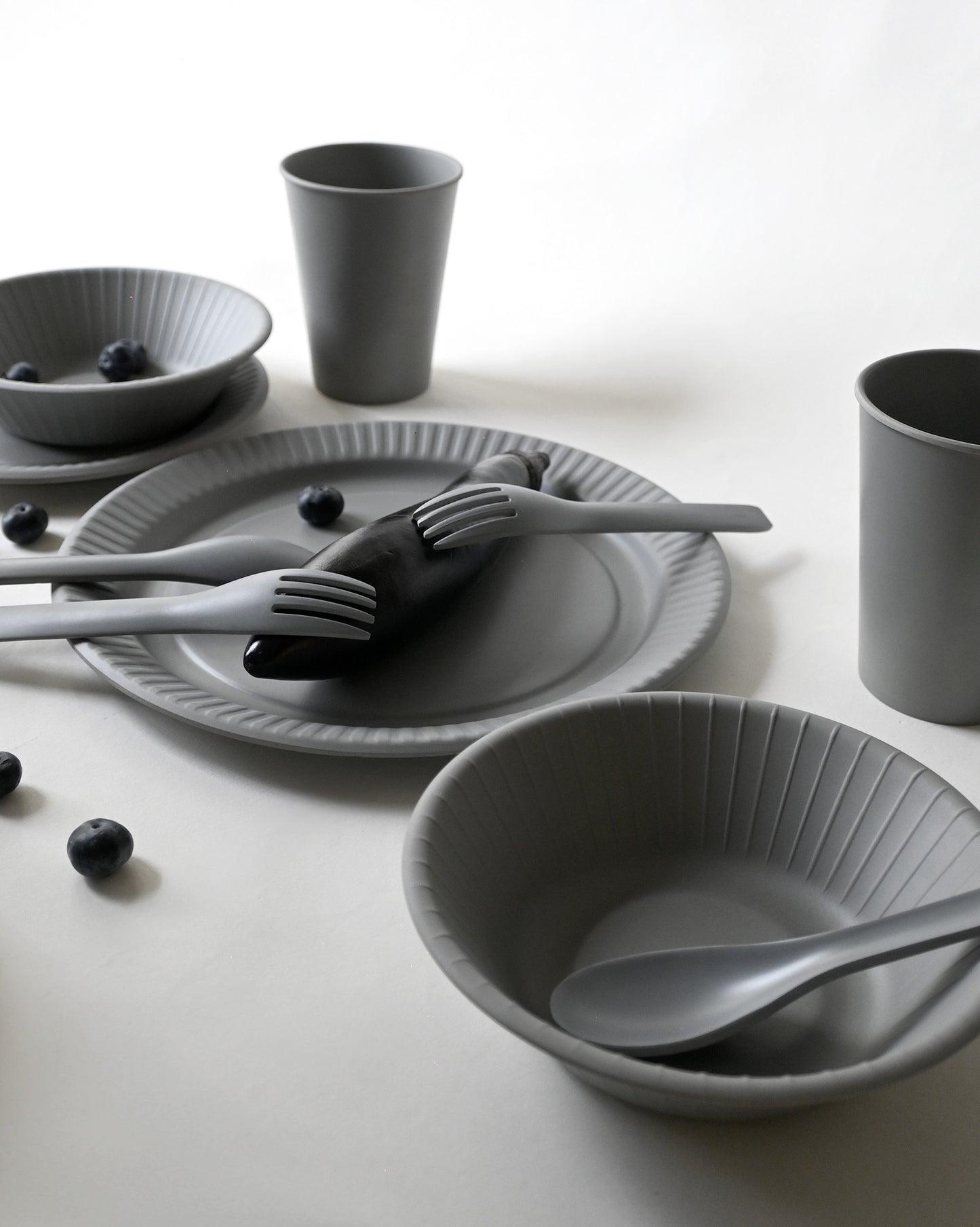 "b fiber" plate25/4pcs - Ash Gray
