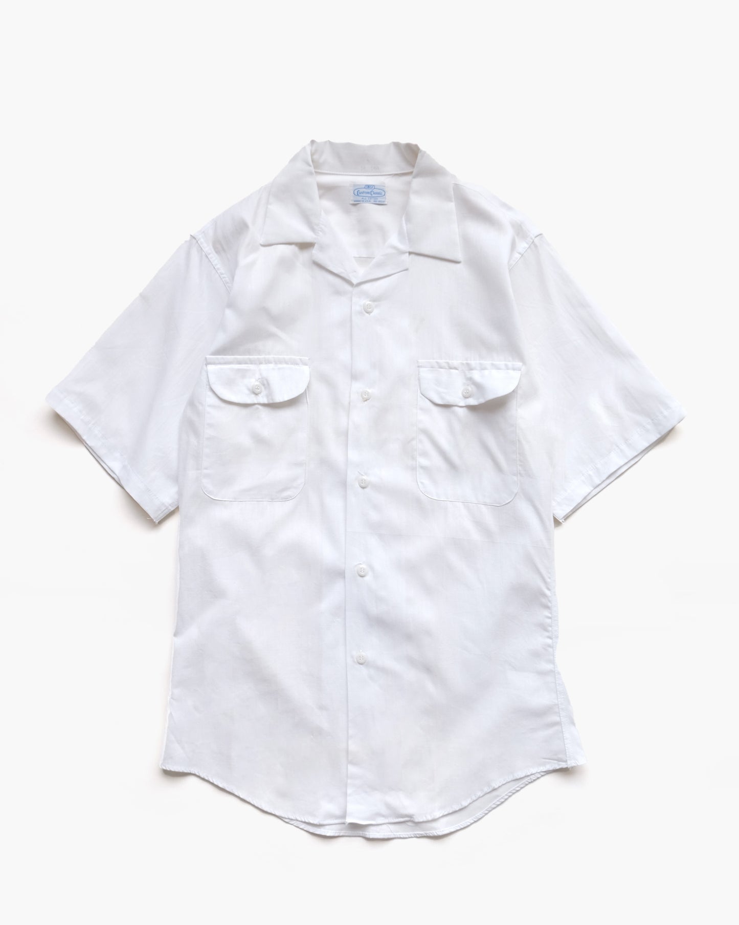 Half Sleeve White Shirt Made in USA