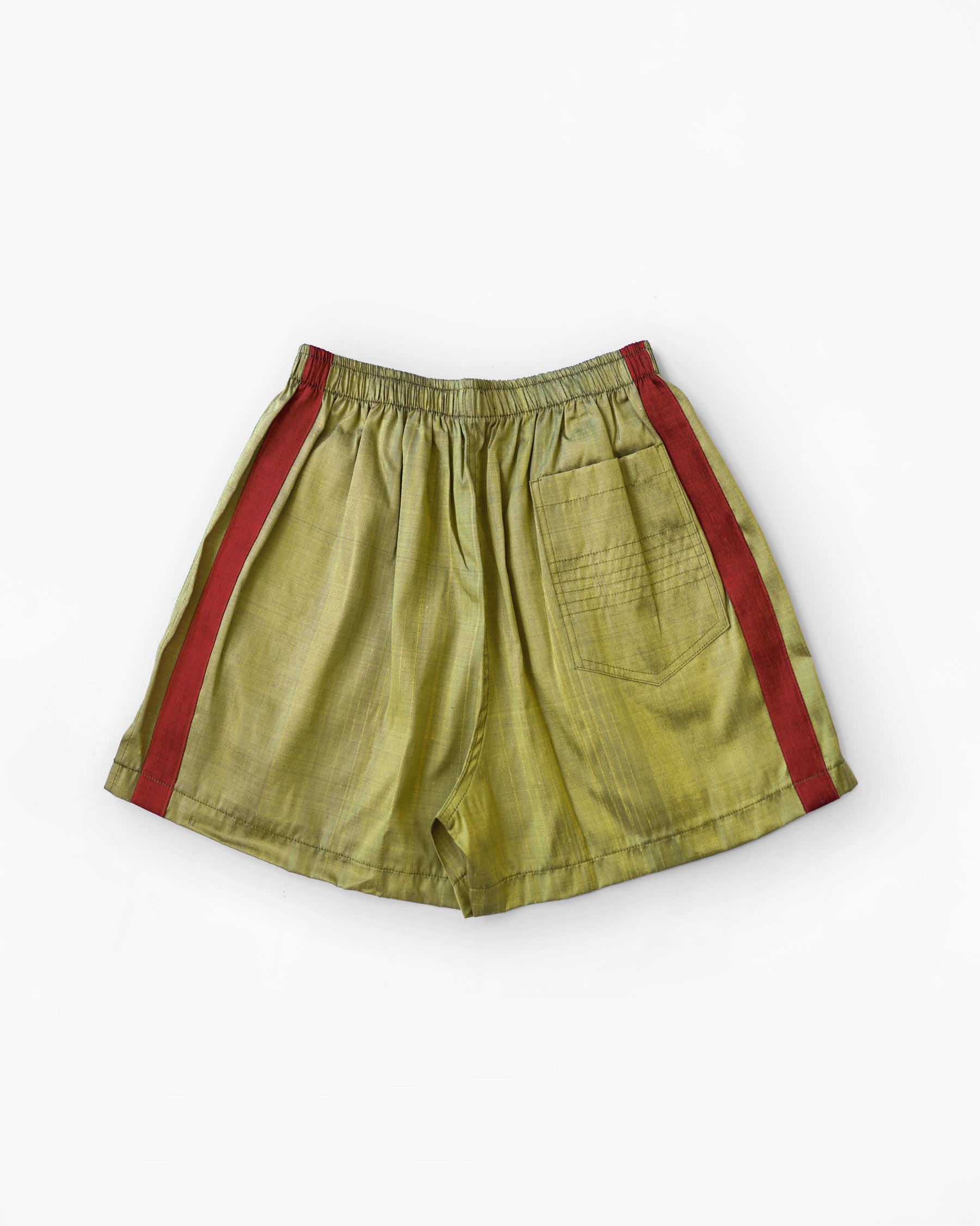 Handwoven Raw Thai Silk Unisex Contrast Shorts