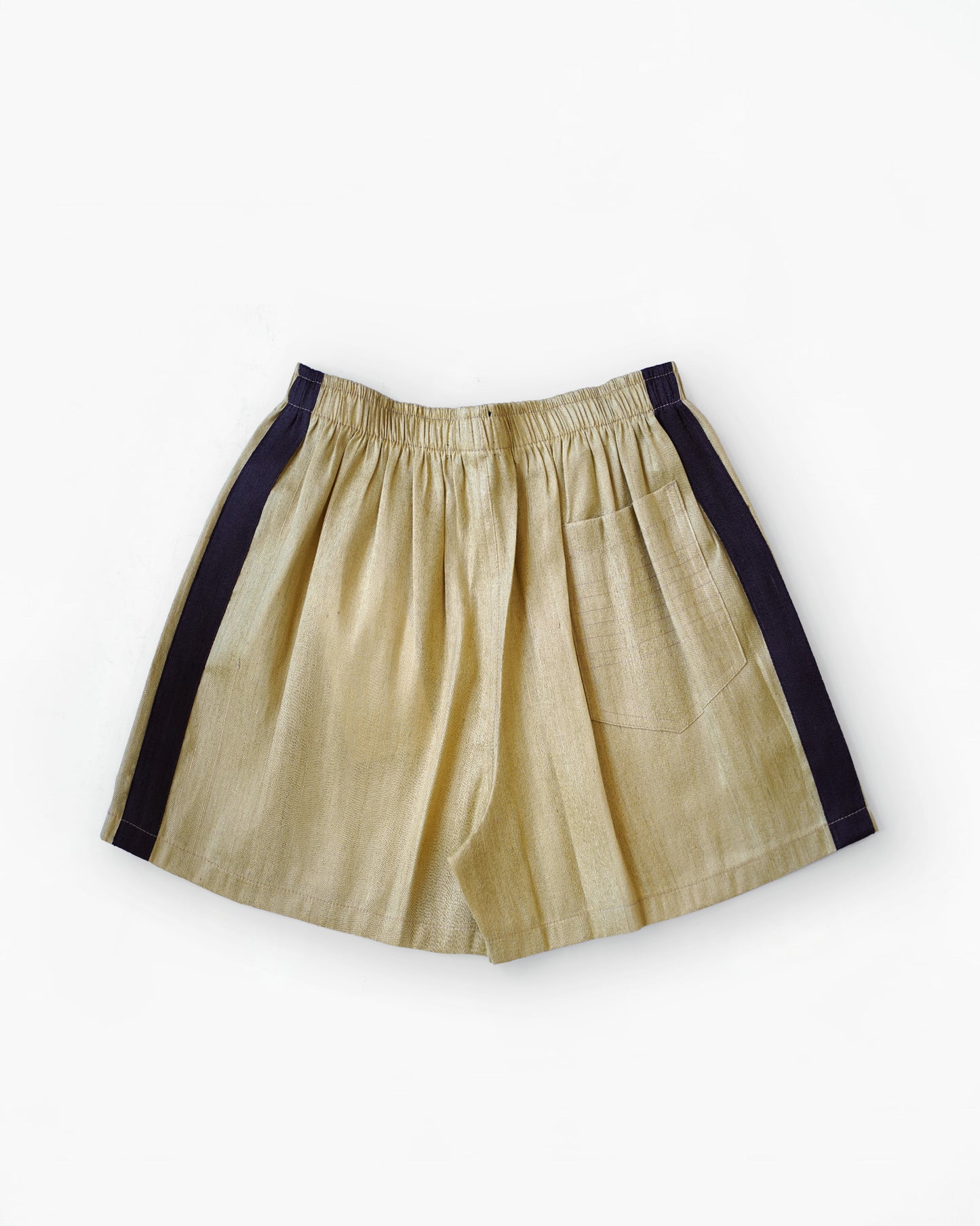 Handwoven Raw Thai Silk Unisex Contrast Shorts