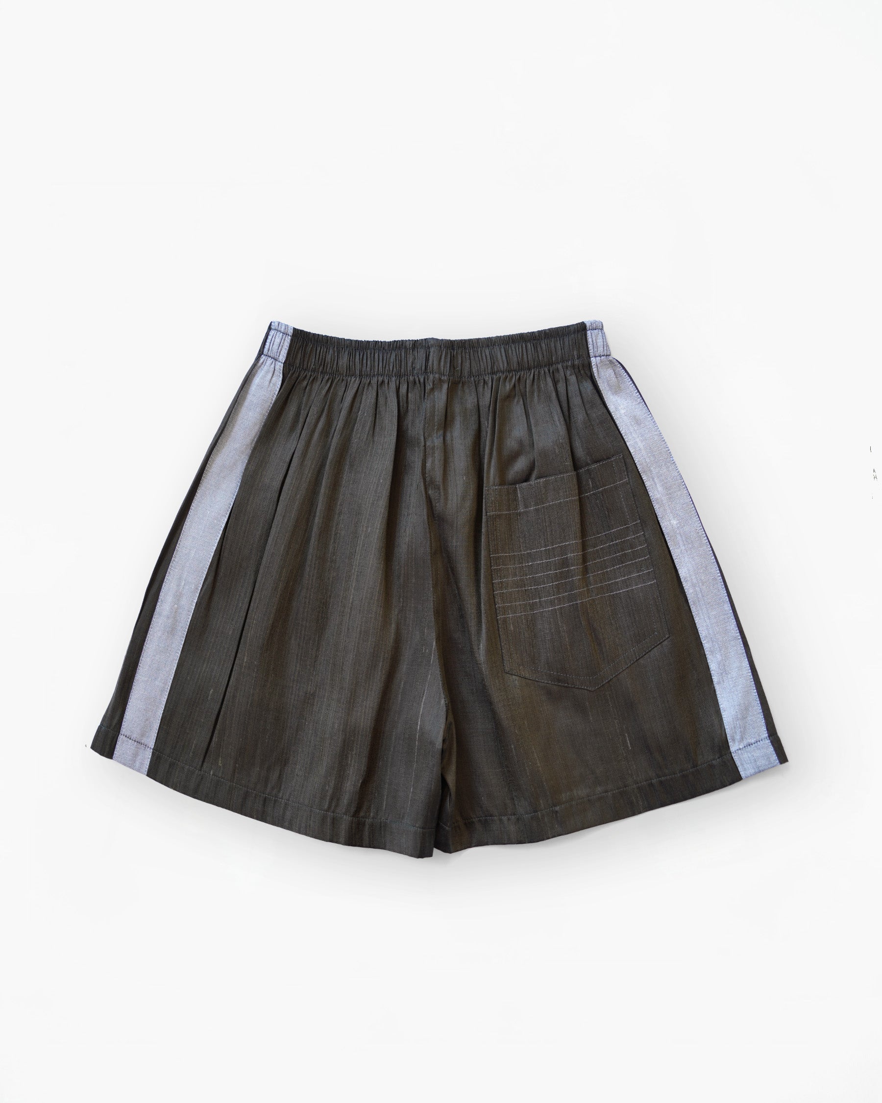 Handwoven Raw Thai Silk Unisex Contrast Shorts