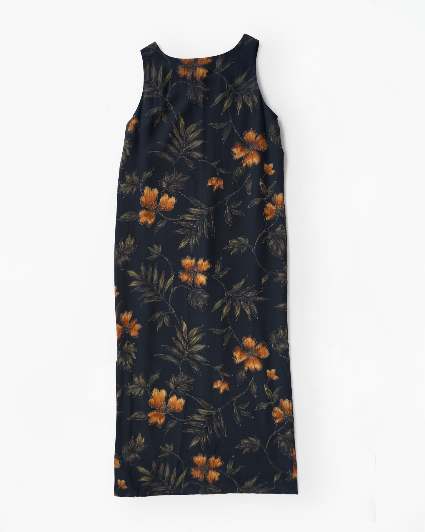100% Silk Floral Sleeveless Dress