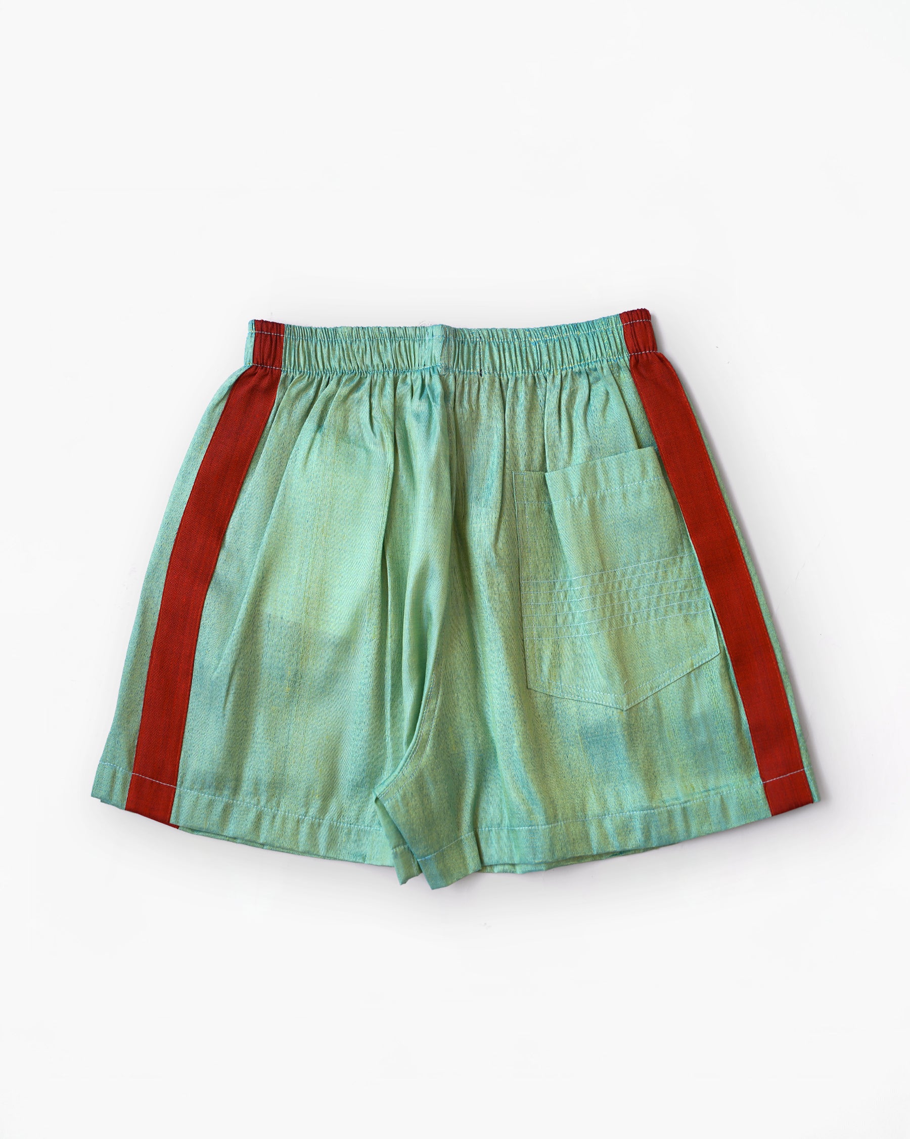 Handwoven Raw Thai Silk Unisex Contrast Shorts