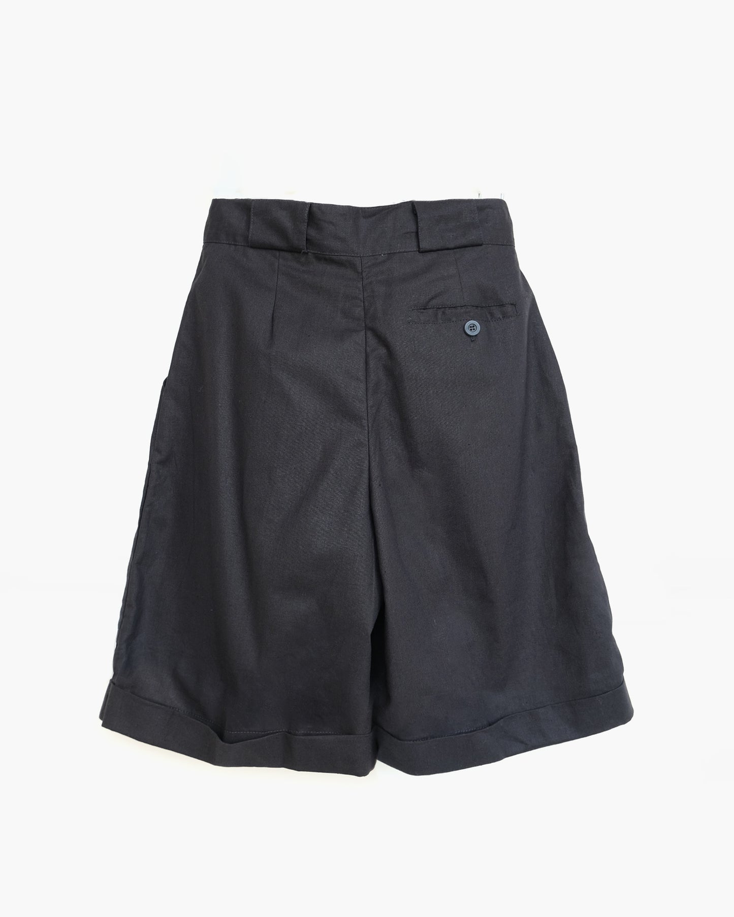 Linen Half Pants - Black